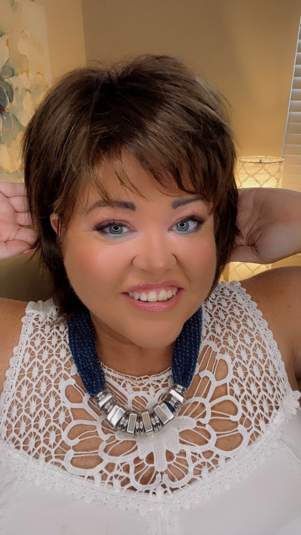 SHANNON – Luxury Wig by Chic Lifestyle Shown in Sepia.