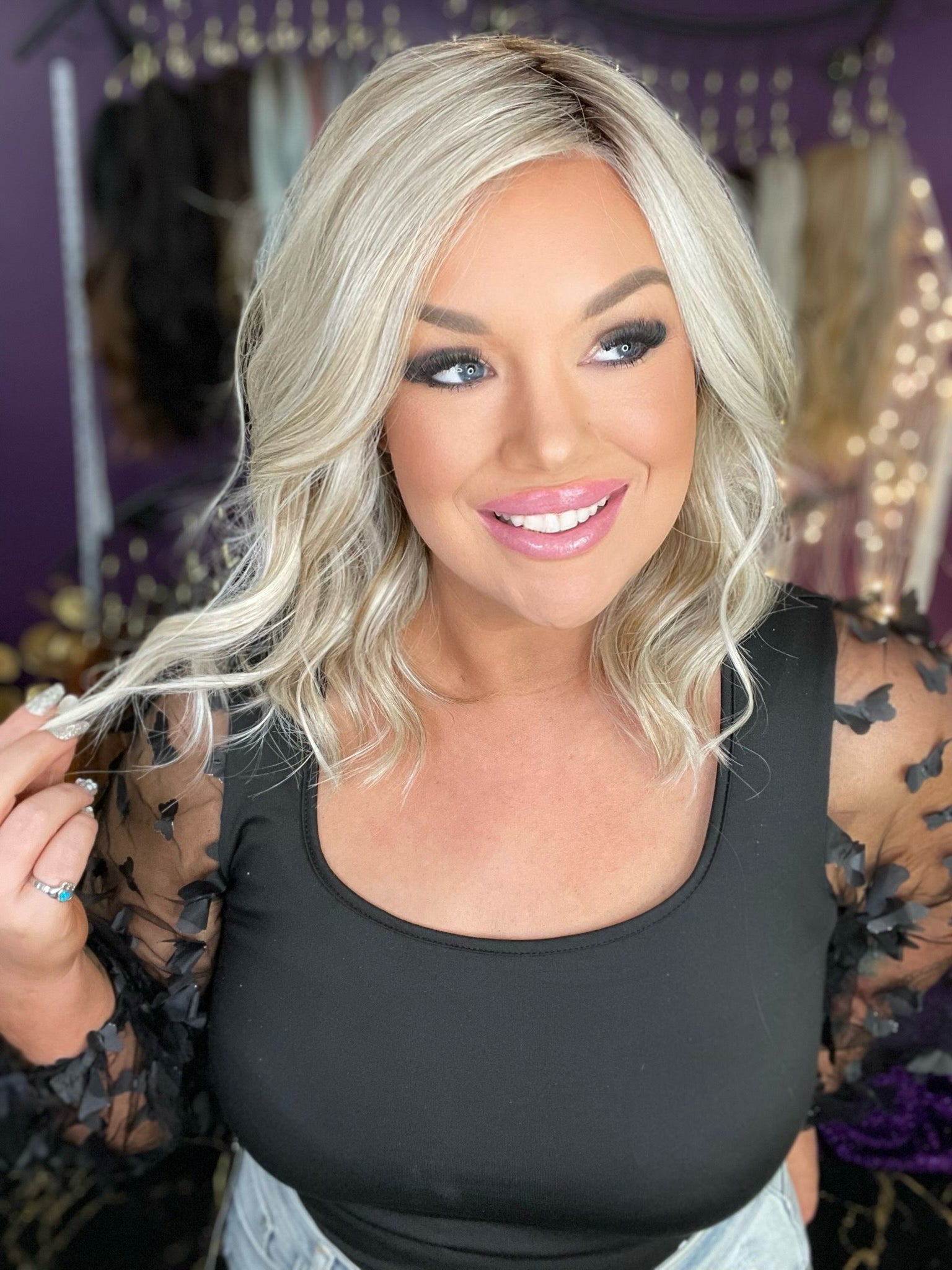 Billie Buttermilk Blonde HT HS Platinum Luxury Wig *Sample G NOT RETURNABLE*