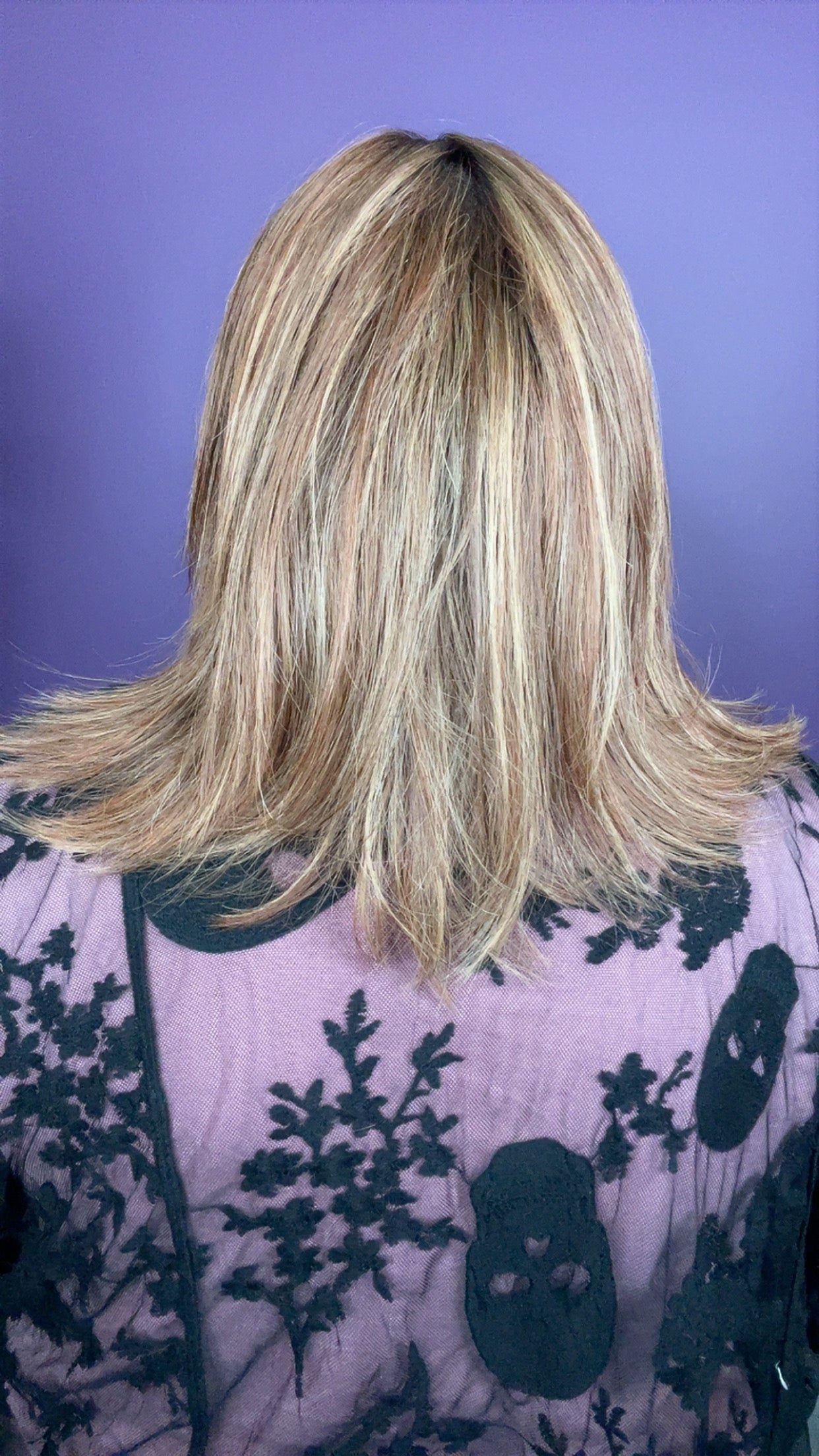 Human Hair Wig 1009 16" Hand-Tied Strawberry Blonde Blend
