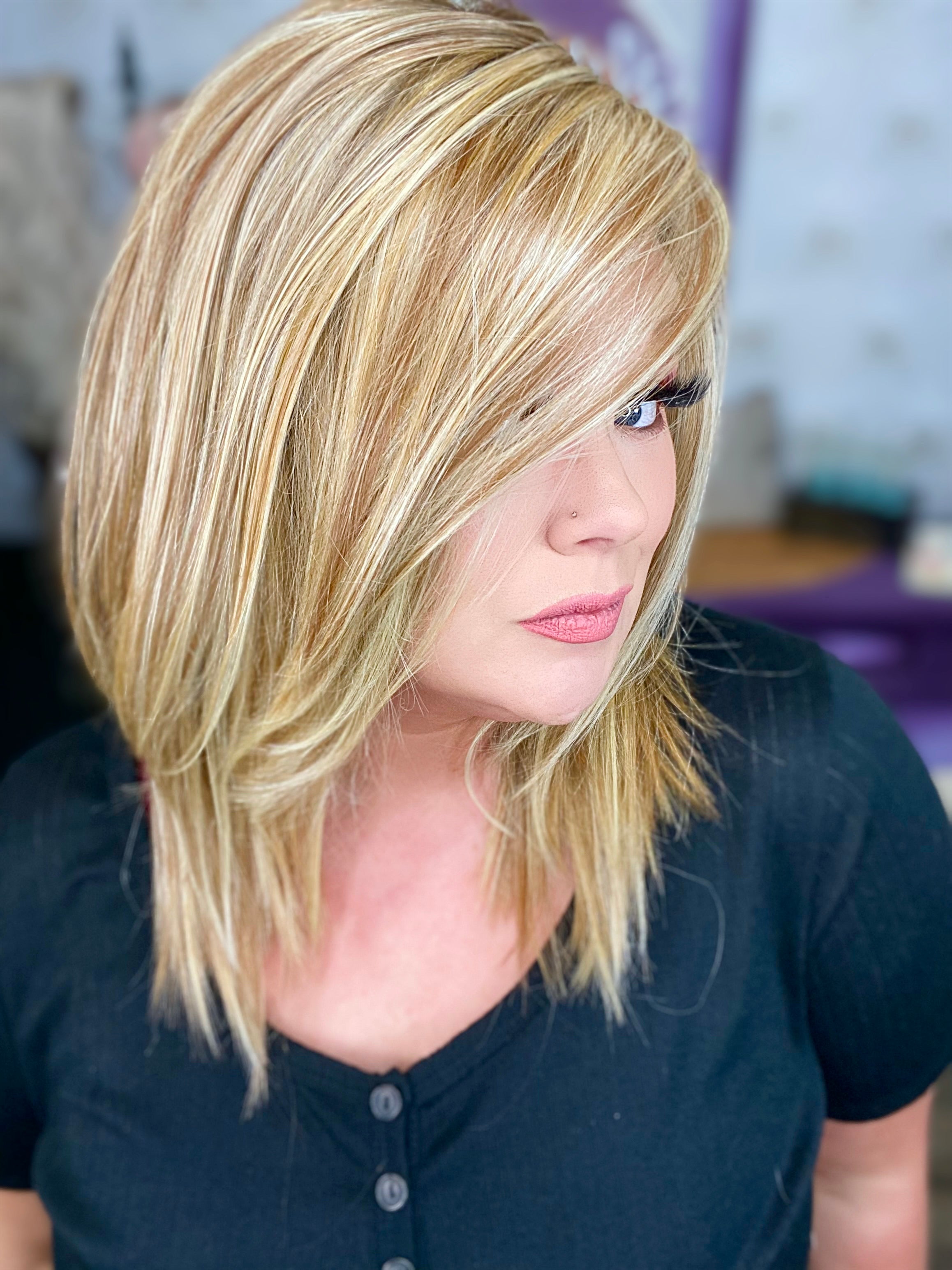 CIRI – Luxury Wig by Chic Lifestyle Shown in Summer Blonde.