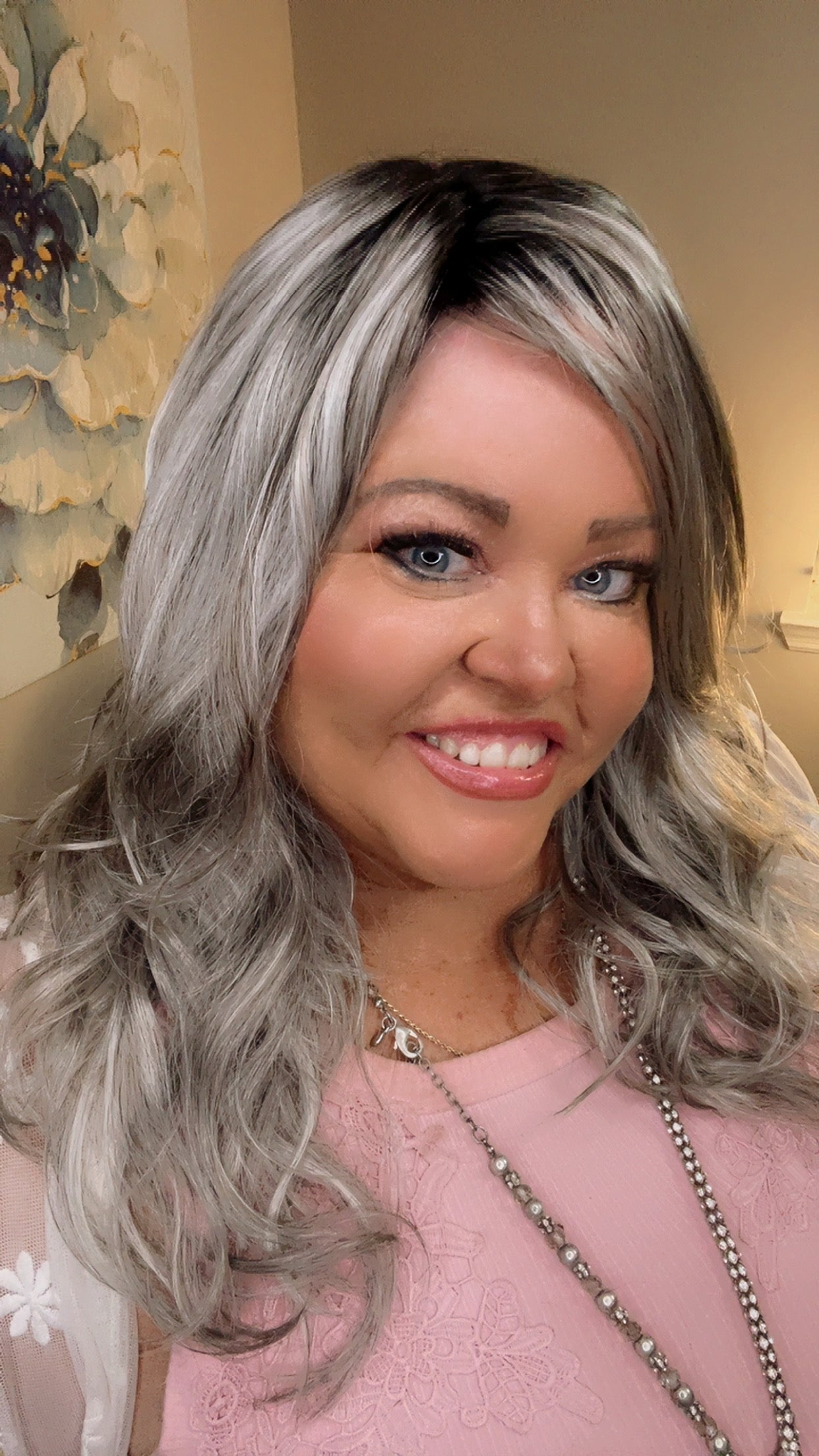 Presley Smoked Silver Cream NHS Signature Luxury Wig PA1