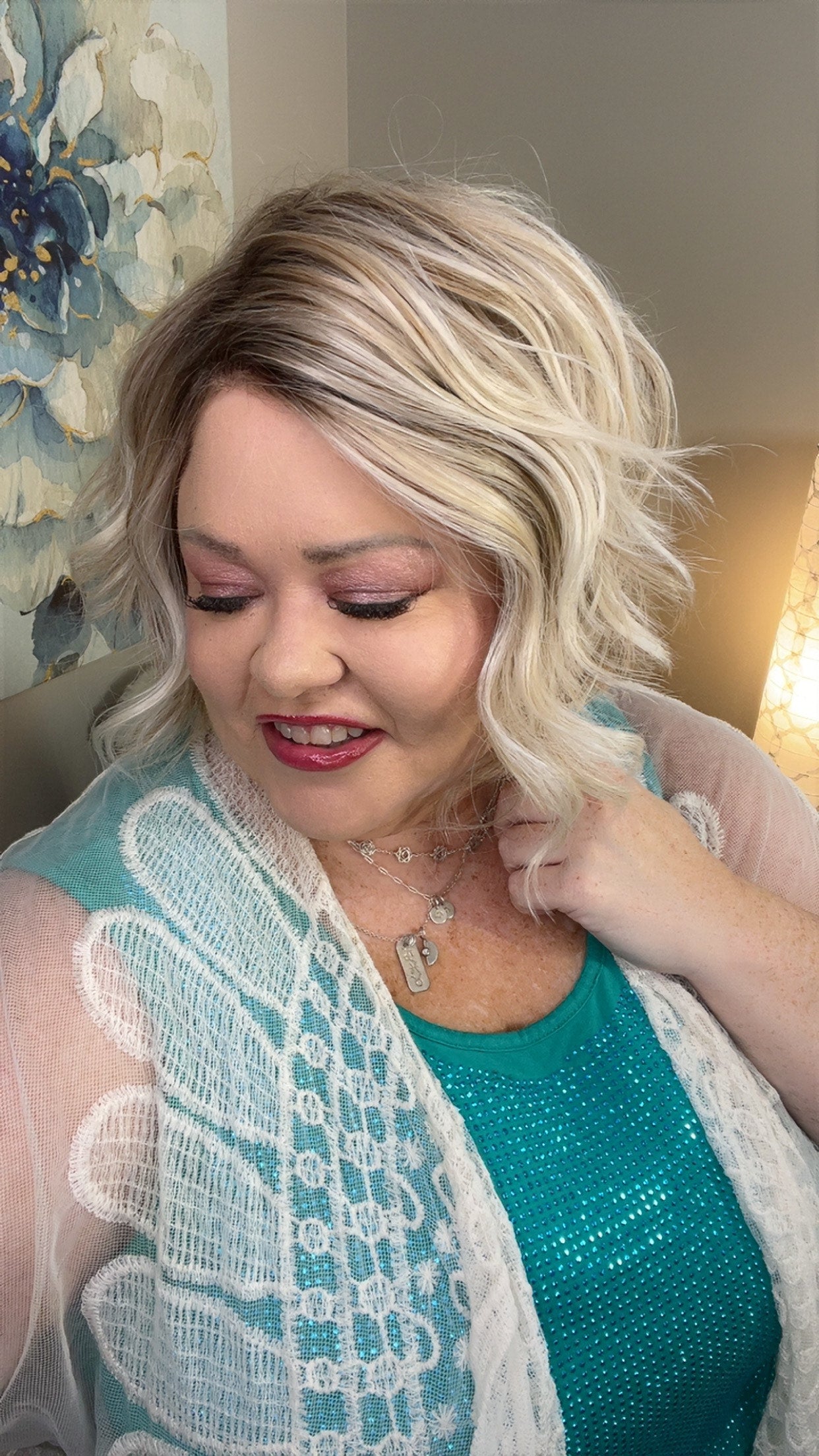 Erin – Luxury Wig by Chic Lifestyle Shown in Vanilla Chai.