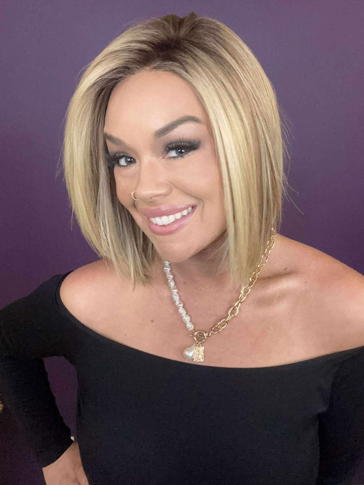 Gabby – Luxury Wig by Chic Lifestyle Shown in Endless Carribean Sunset.