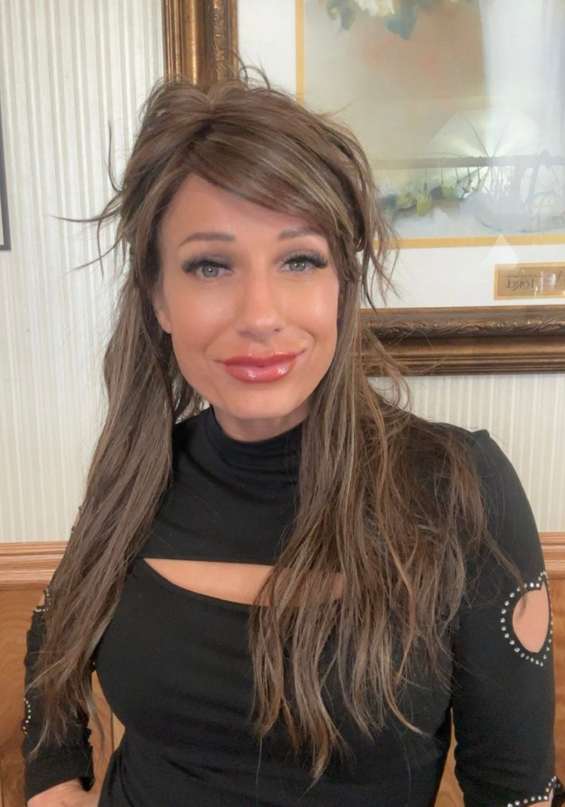 Georgia – Comfort Luxury Wig by Chic Lifestyle Shown in Chocolate Truffle.