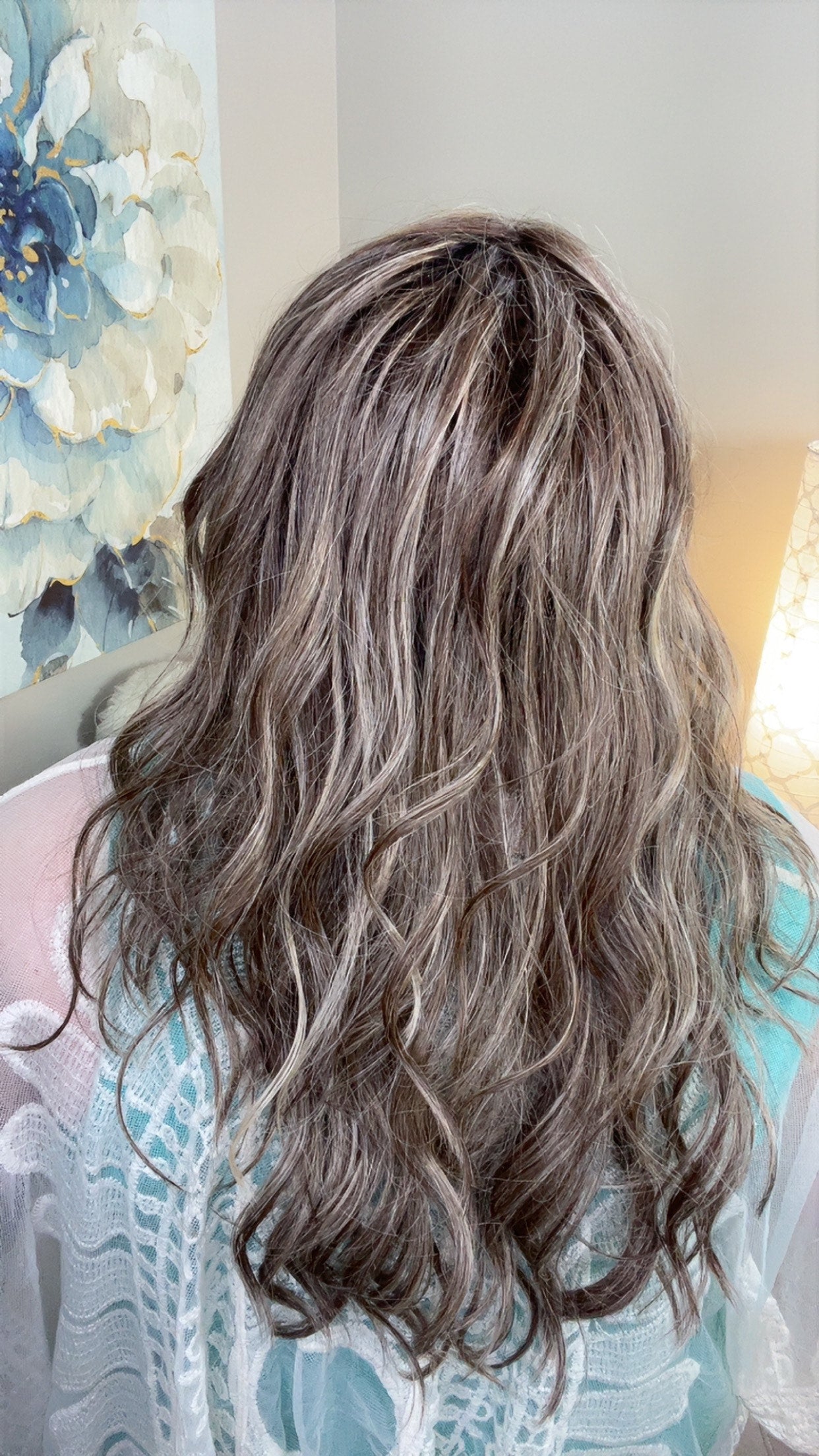 Georgia – Luxury Wig by Chic Lifestyle Shown in Maple Sugar Drizzle.