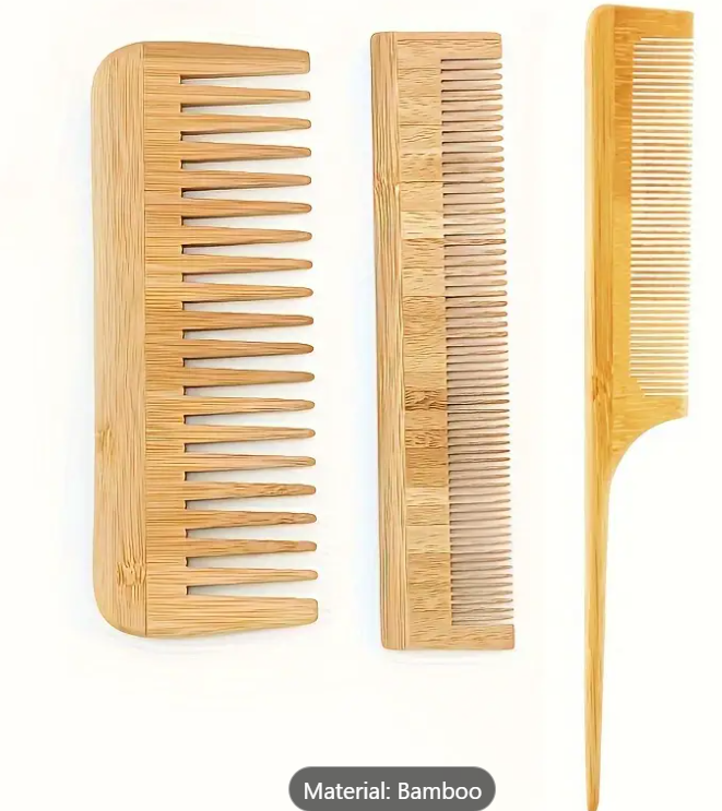 ⭐ Ultimate Bamboo Wig Brush & Comb Set LW3 A183
