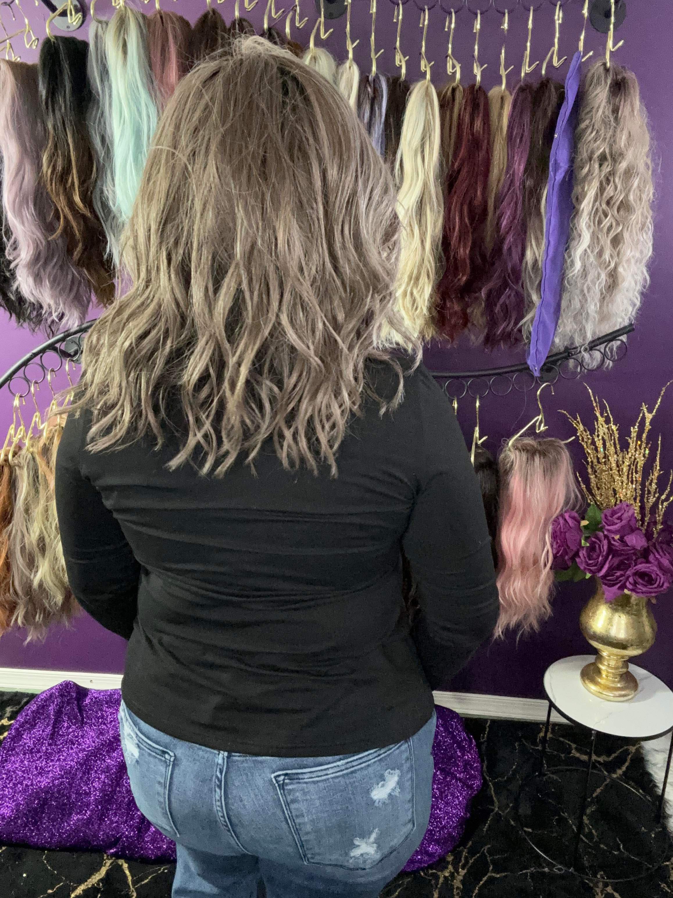 TINA – Luxury Wig by Chic Lifestyle Shown in Silver Fox.