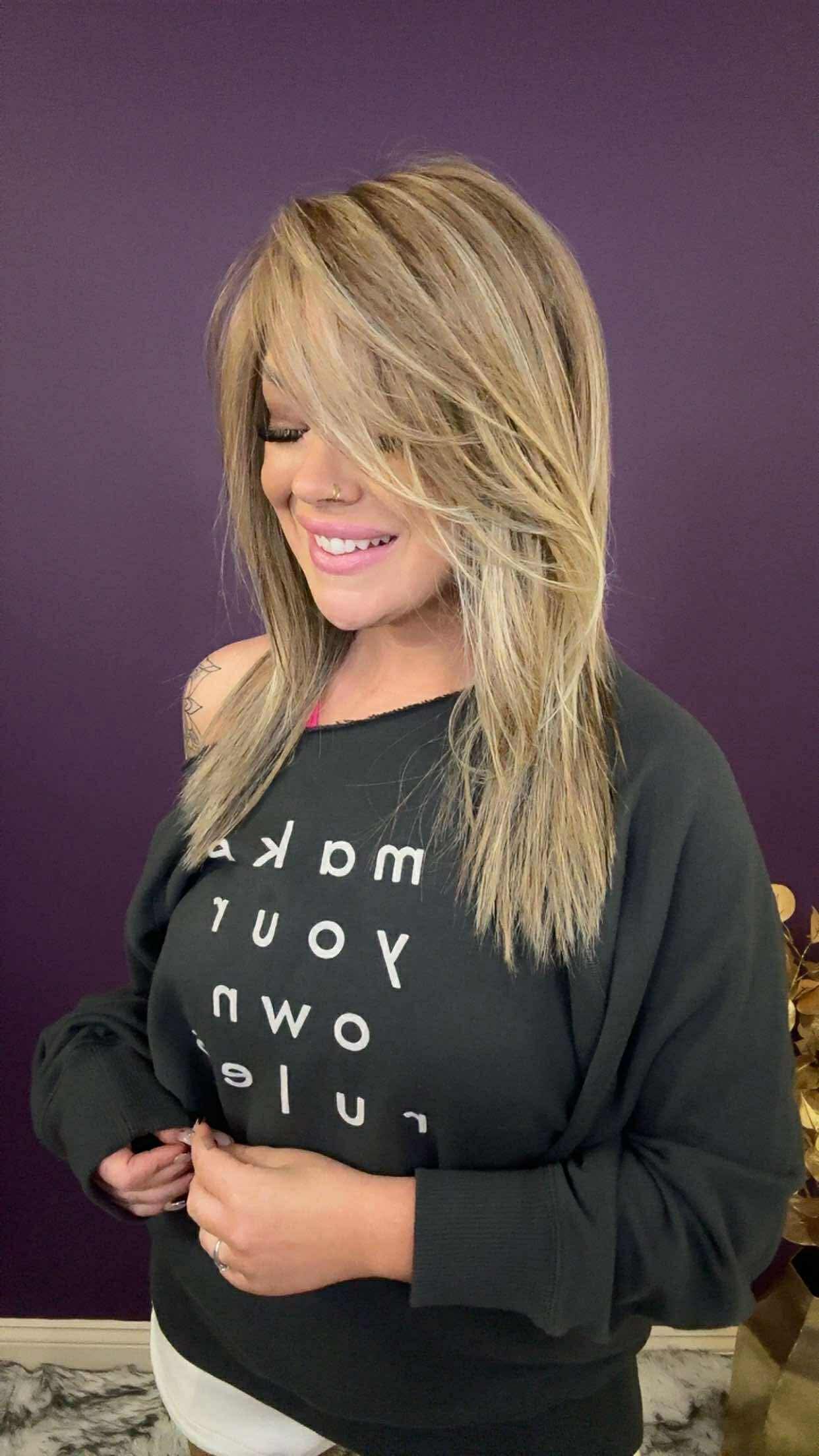 Blake in Truffle Mocha Cream – medium-length neutral blonde wig with mocha undertones.
Blake by Chic Lifestyle features soft amber tones on a rich chocolate brown base, crafted with a Diamond Collection cap for airy, natural styling and everyday comfort.