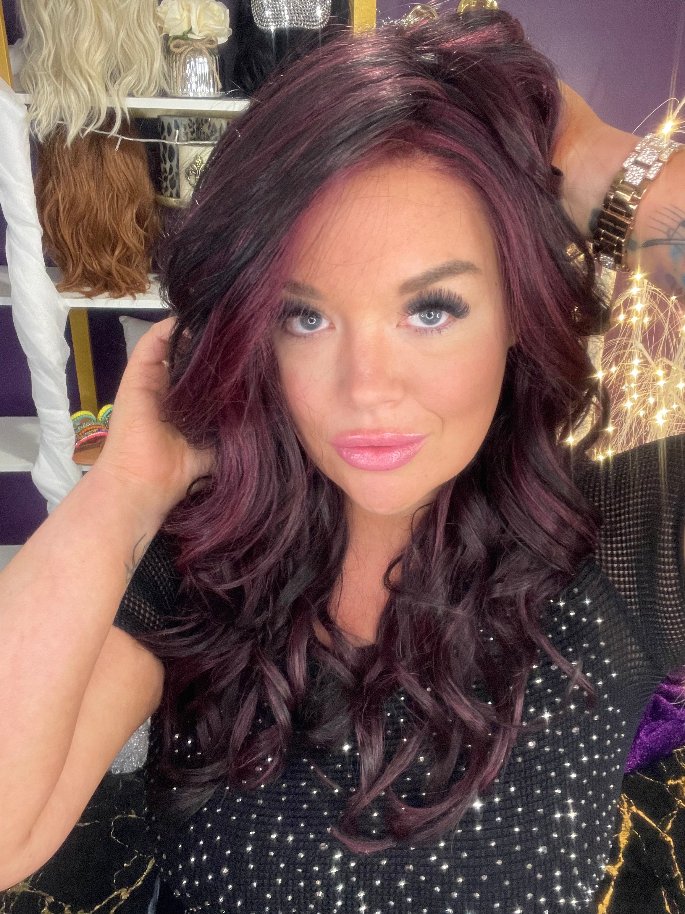 Brooklyn Burgundy Blend HS Luxury Wig W6179