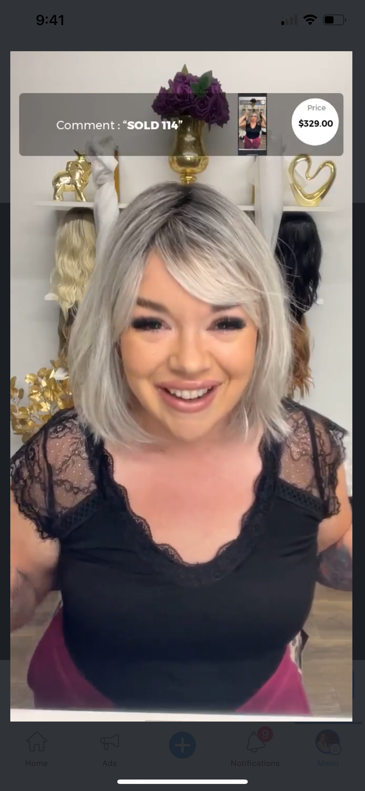 Bree Silver Blonde HS Luxury Wig W6127