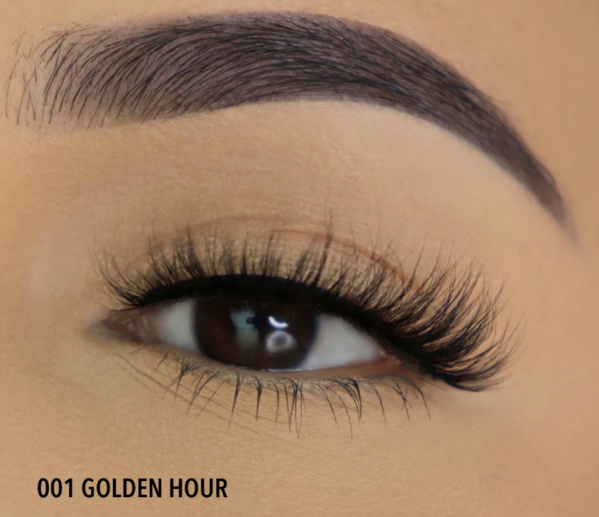 S113 3D Effect Bionic Vegan Faux Mink Lashes- Golden Hour