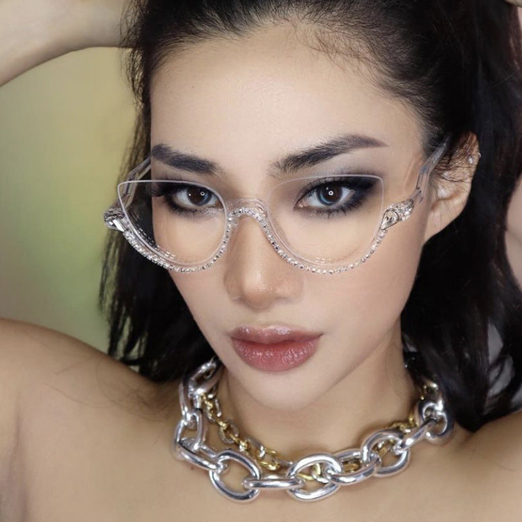 Rhinestone Blue Light Blocking Glasses 7013 ships 11/15