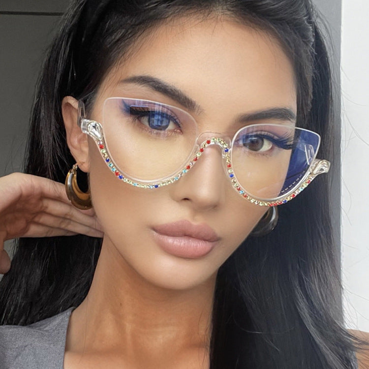 Rhinestone Blue Light Blocking Glasses 7013 ships 11/15