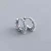 Mini Hoops with wire and crystal detail 7075