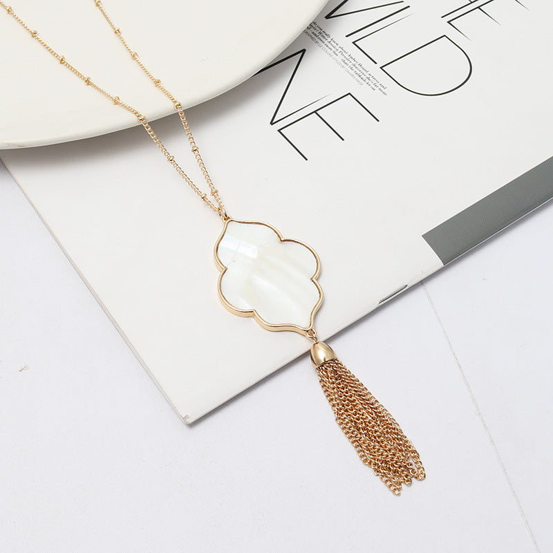 Boho Style Long Tassel Necklace 7109