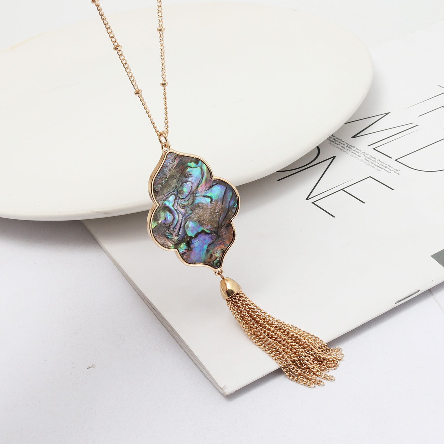 Boho Style Long Tassel Necklace 7109