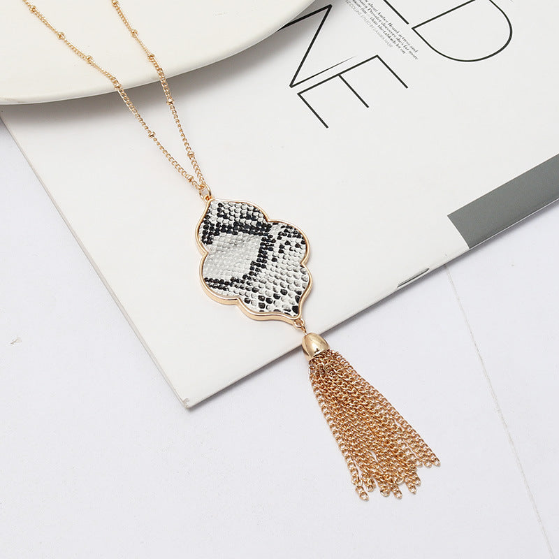 Boho Style Long Tassel Necklace 7109