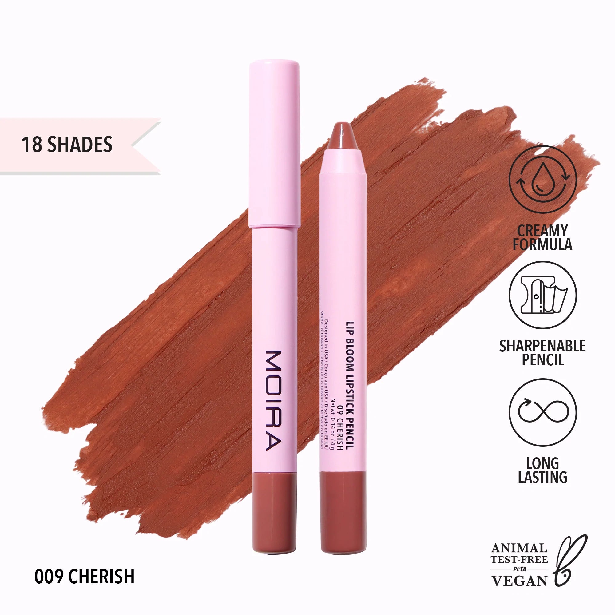 L127 Lip Bloom Lipstick Pencil- 009, Cherish
