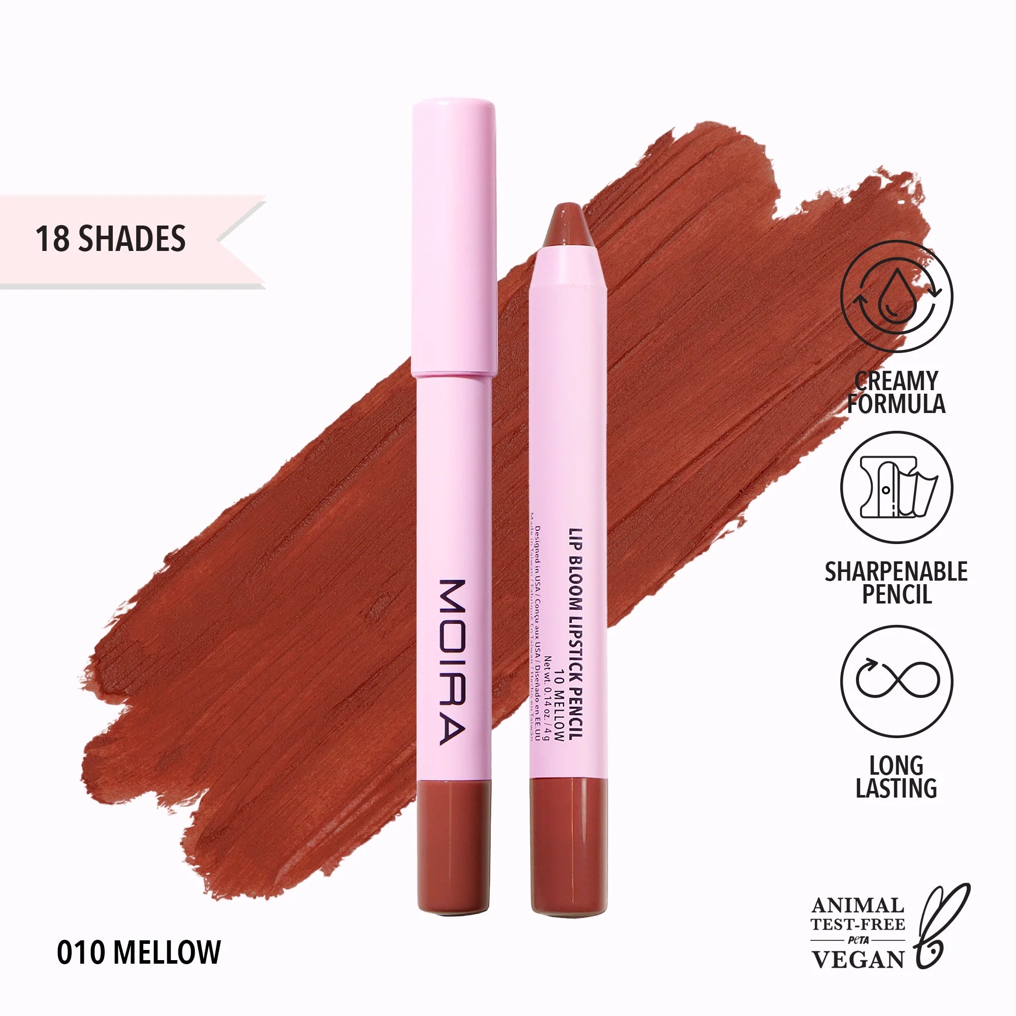 L128 Lip Bloom Lipstick Pencil- 010, Mellow