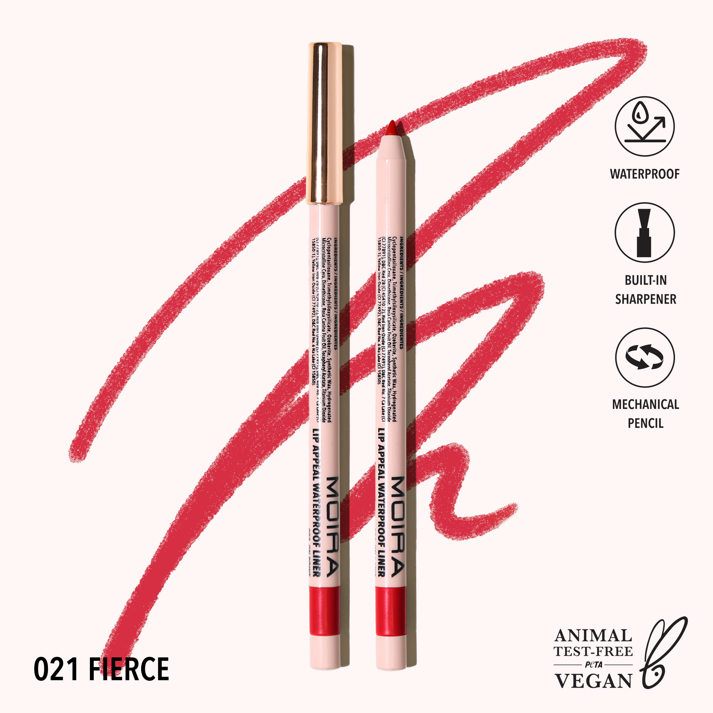 Lip Appeal Waterproof Liner (021, Fierce) S49