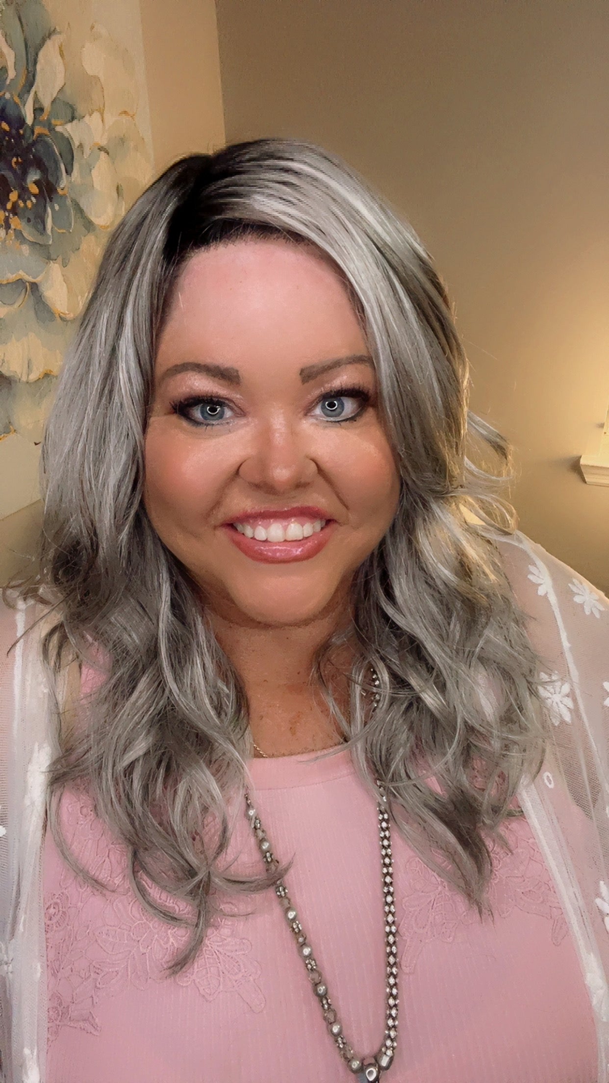 Presley Smoked Silver Cream NHS Signature Luxury Wig PA1