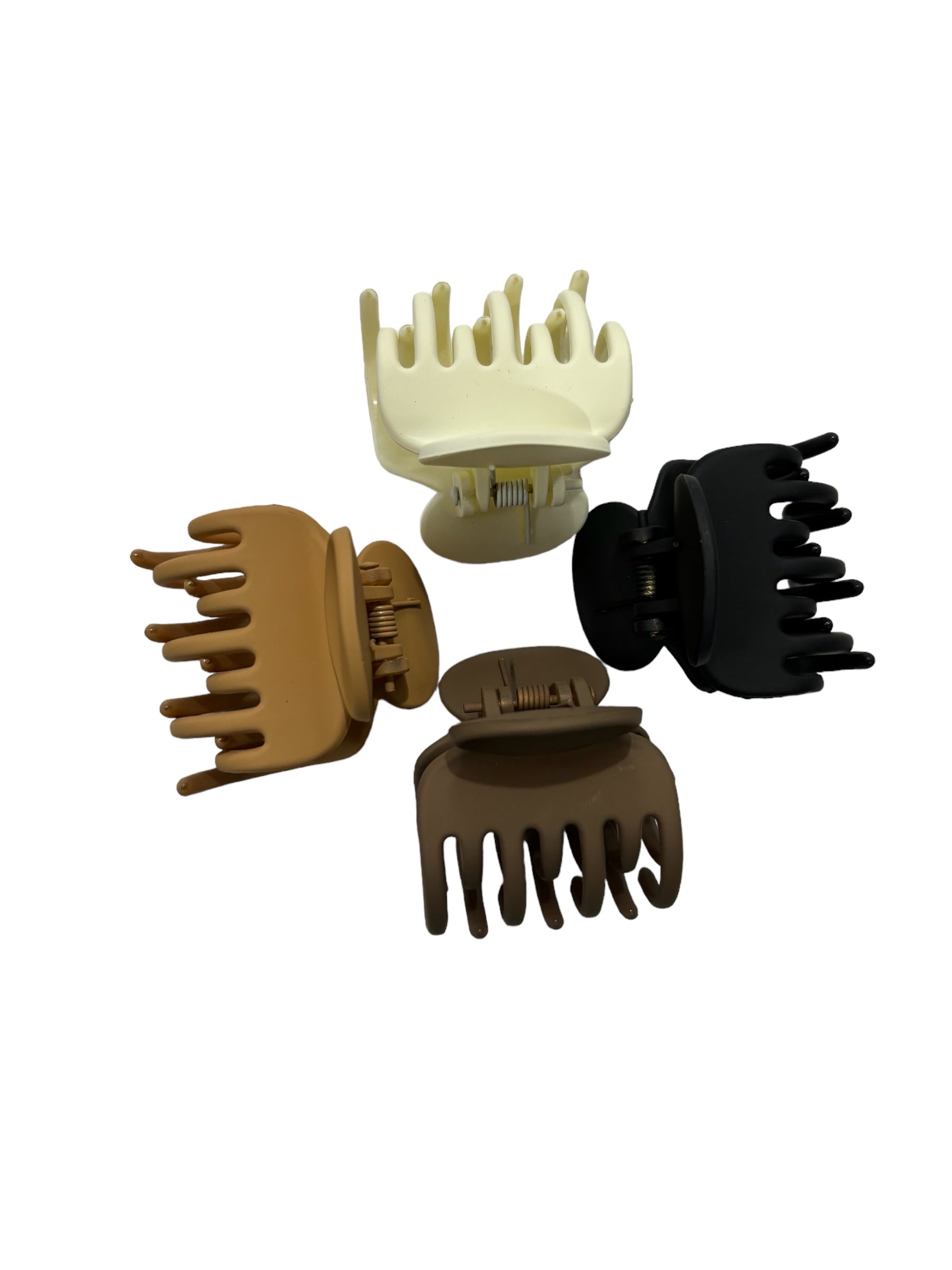 Small Neutral Claw Clips 4pc -A105