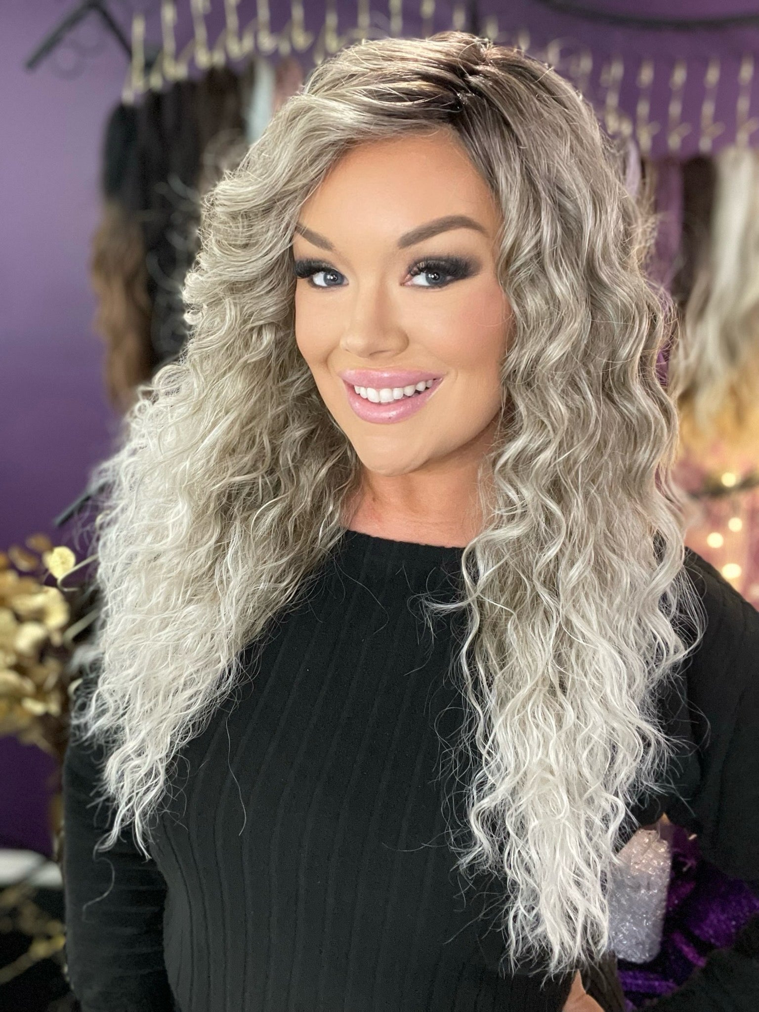 Isabella Ashy Platinum HS Luxury Wig CA1 W6267