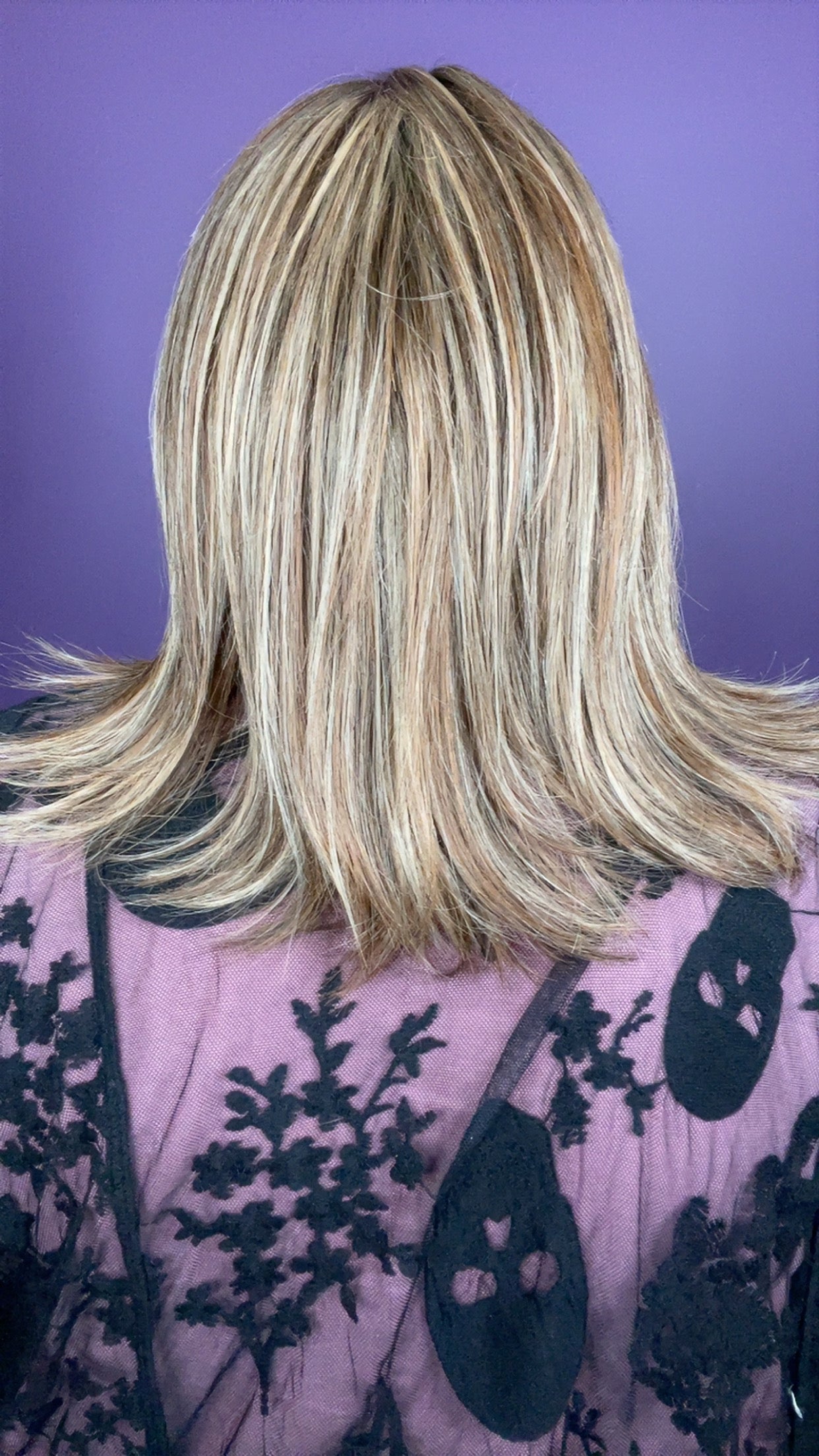 Human Hair Wig 1006 16" Hand-Tied Light Brown with Blonde Blend