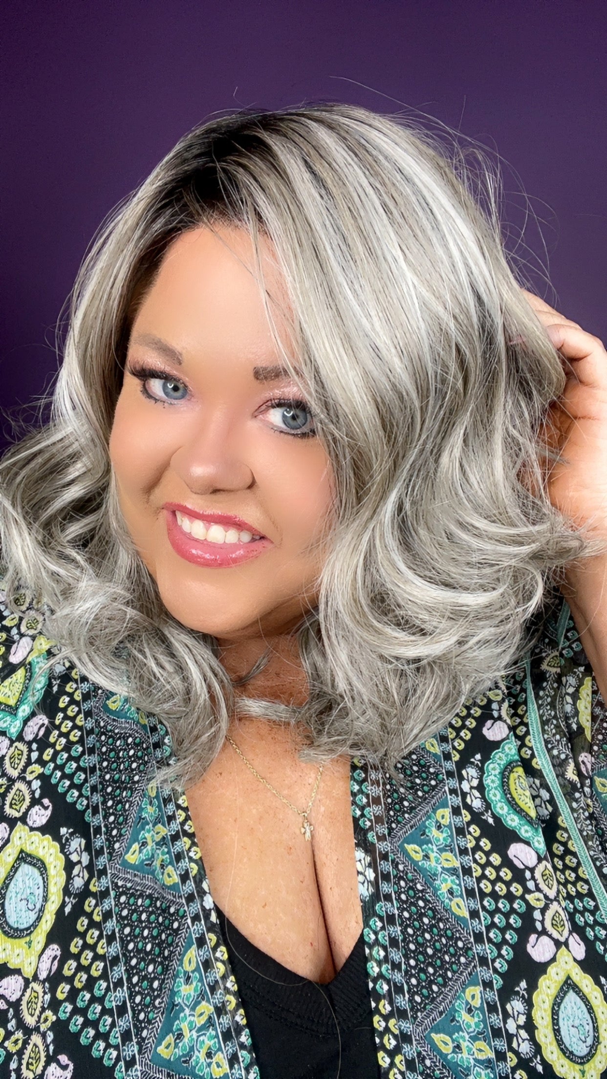 Mina Smoked Silver Cream Signature Luxury Wig HS PA1