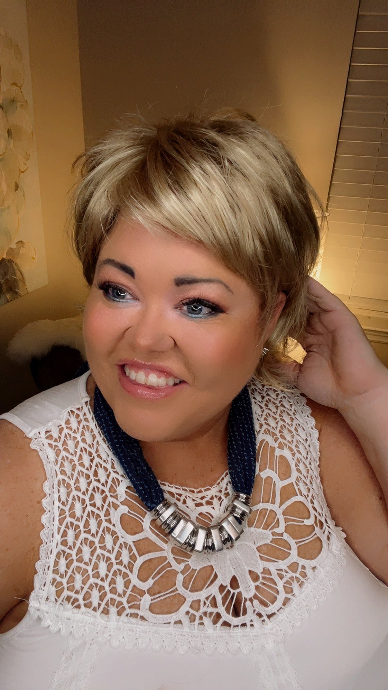 Louise Satin Gold NHS Premium Luxury Wig FL1