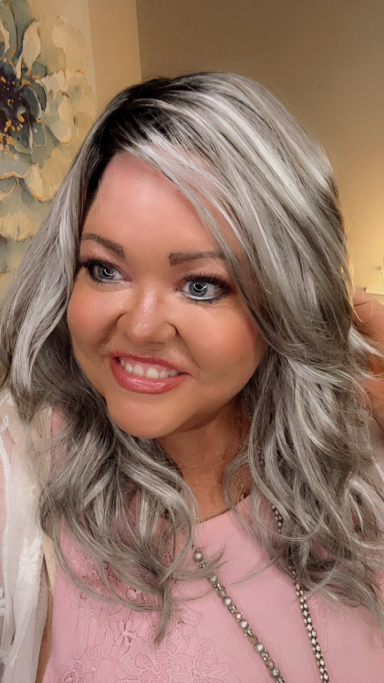 Presley Smoked Silver Cream NHS Signature Luxury Wig PA1