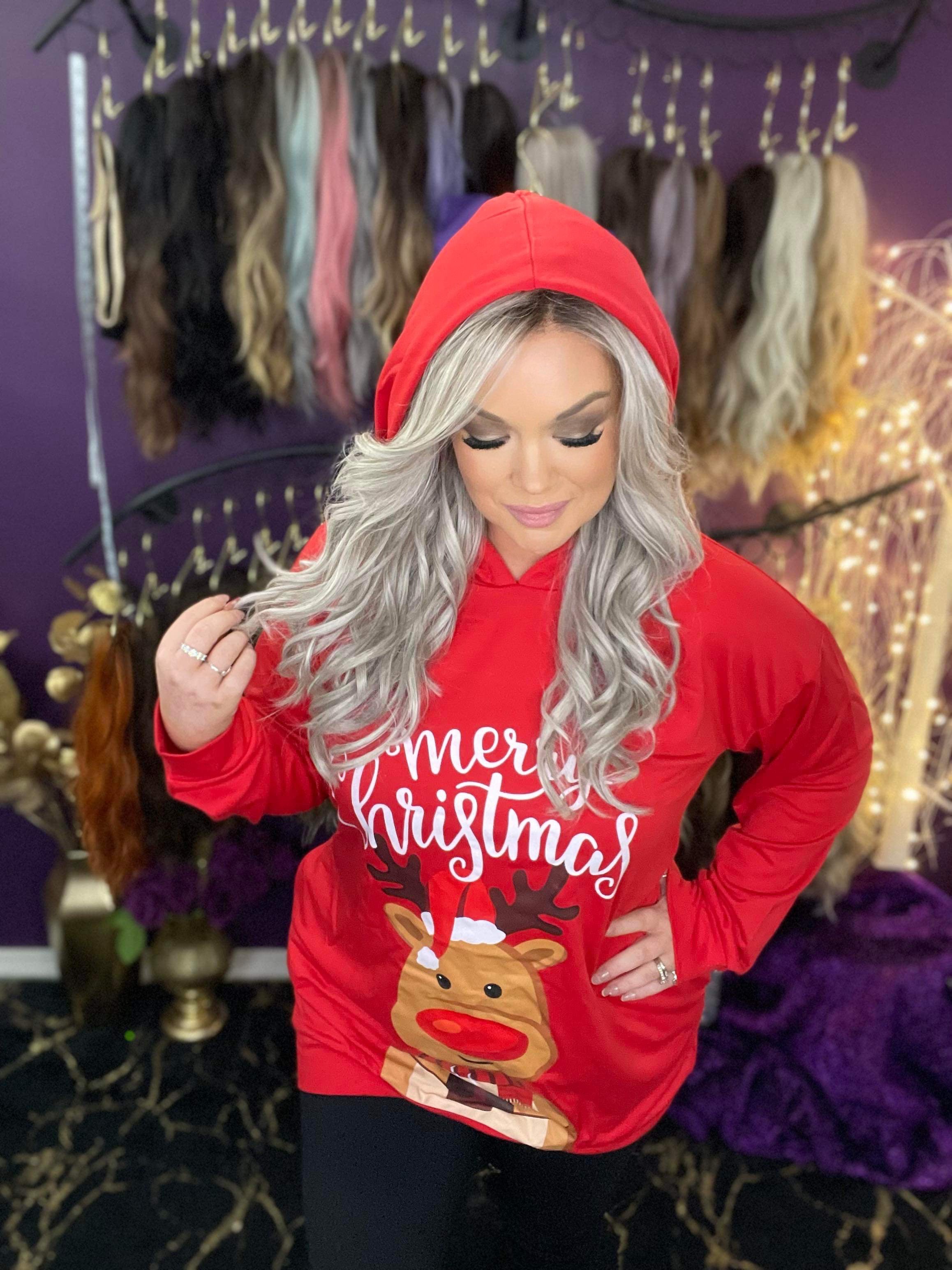 Casual Reindeer Tunic Dress AKL -408  ships 14 days