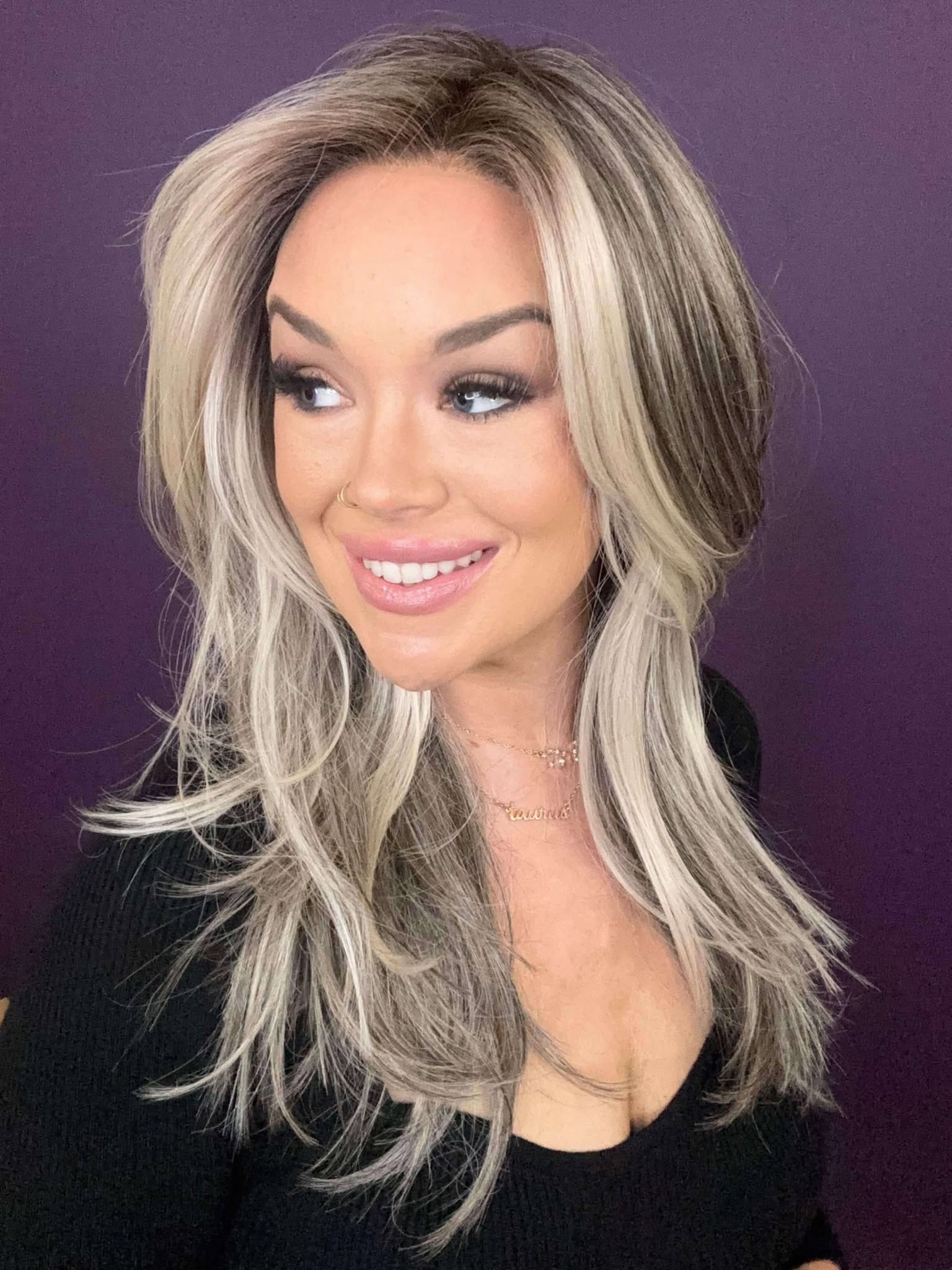 Ashlyn – Luxury Wig by Chic Lifestyle Shown in Endless Silver Fox.
