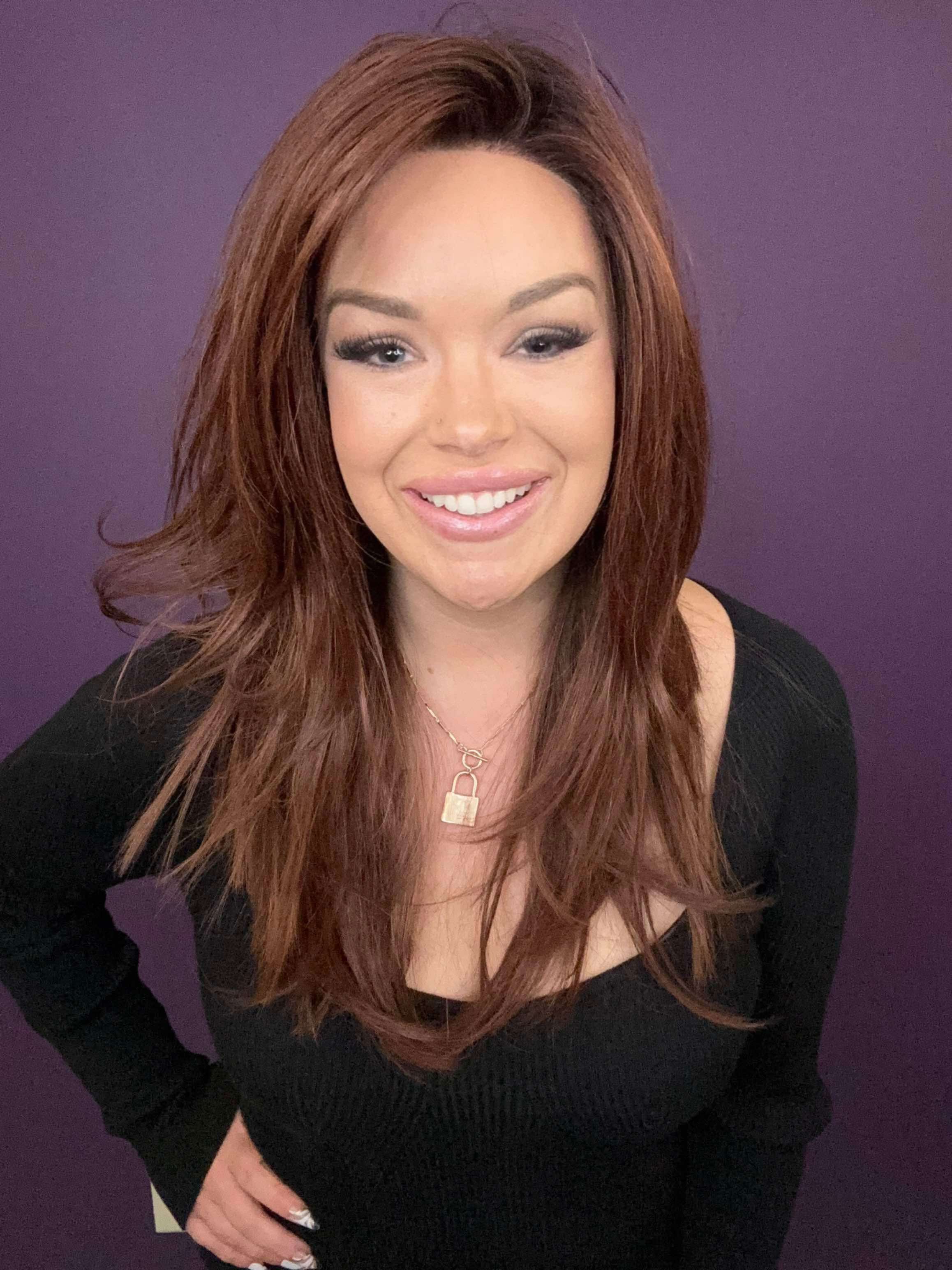 Ashlyn – Luxury Wig by Chic Lifestyle Shown in Red Auburn.