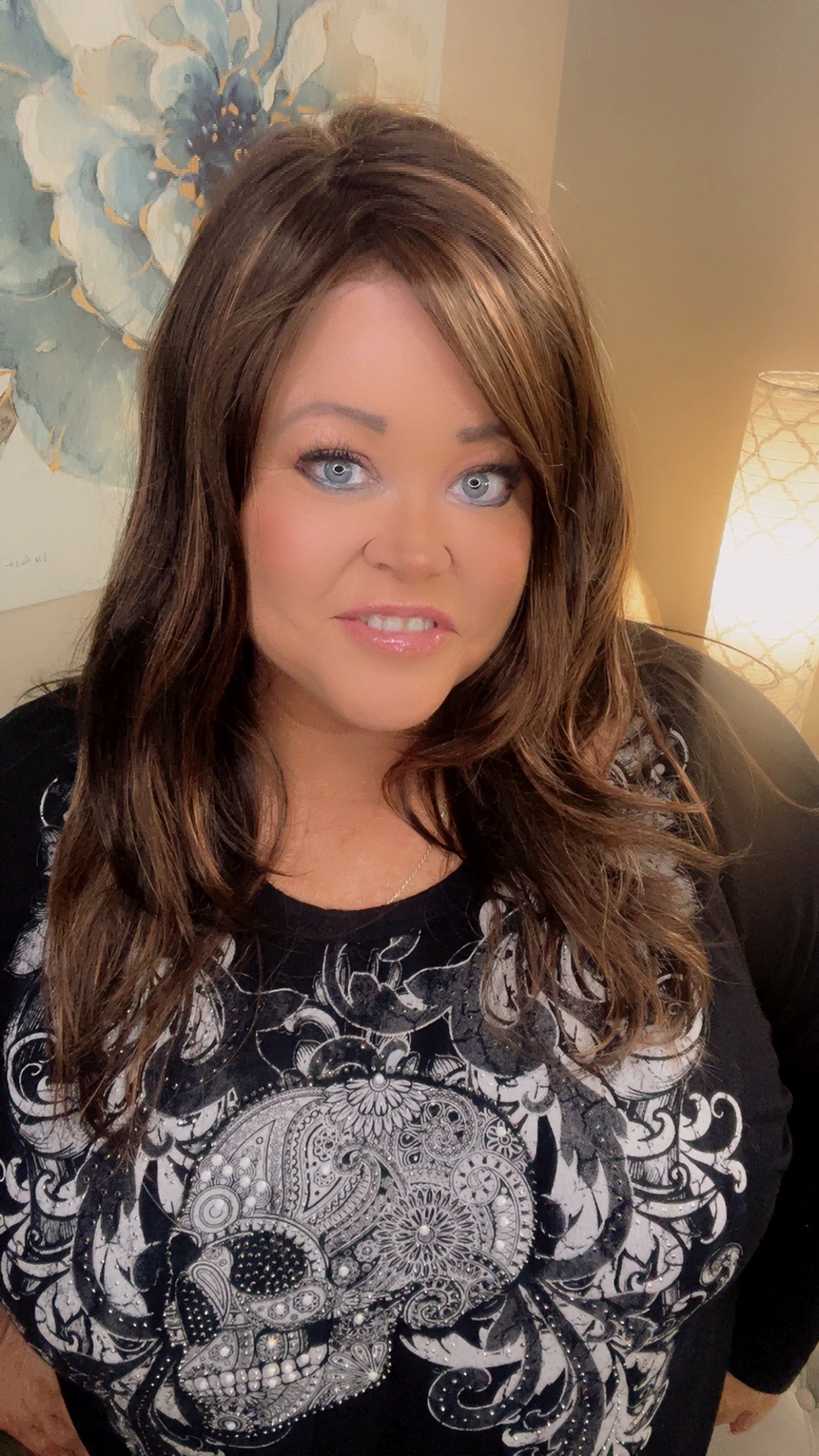 BLAZE – Luxury Wig by Chic Lifestyle Shown in Cherrywood.