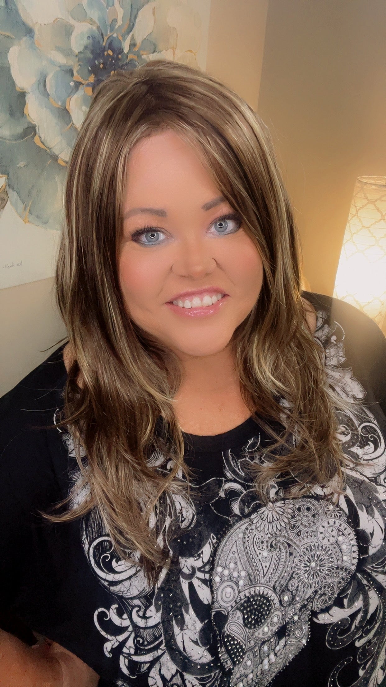 BLAZE – Luxury Wig by Chic Lifestyle Shown in Chocolate Swirl.