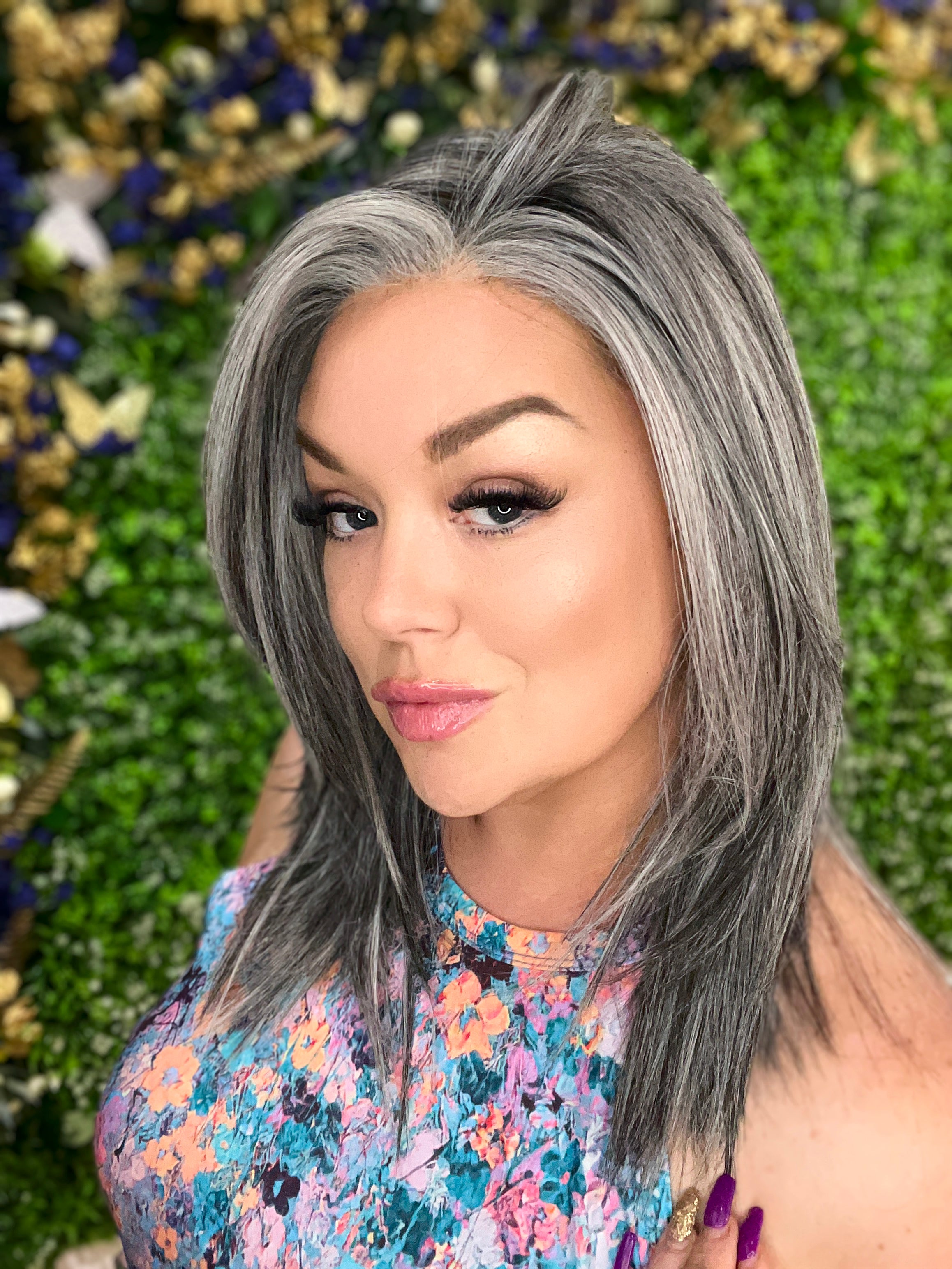 CIRI – Luxury Wig by Chic Lifestyle Shown in Salt And Pepper.