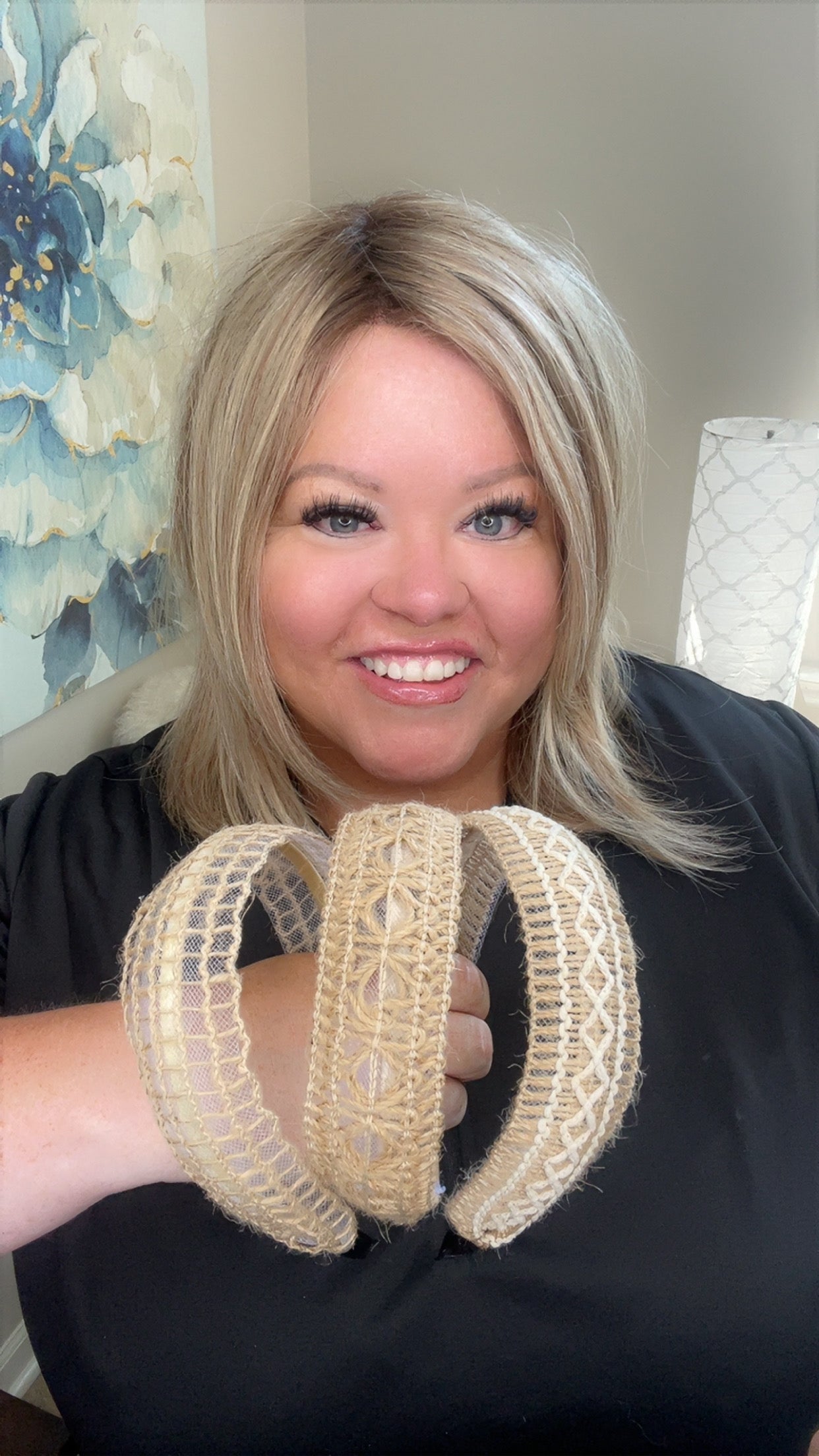 Diademas anchas de macramé estilo bohemio neutro (3 piezas) - LW3 A156