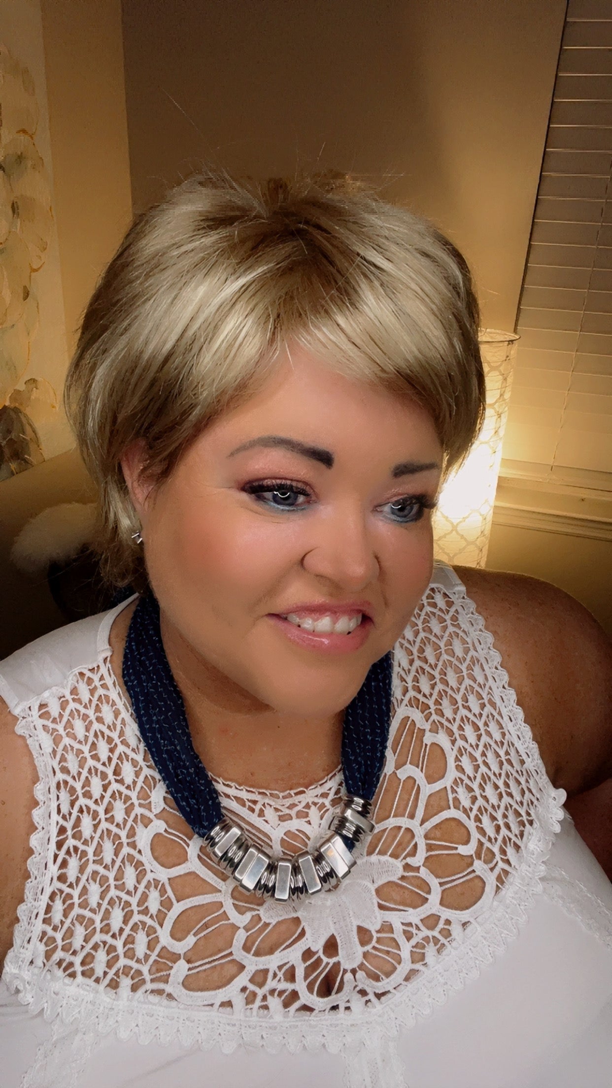 Louise Satin Gold NHS Premium Luxury Wig FL1