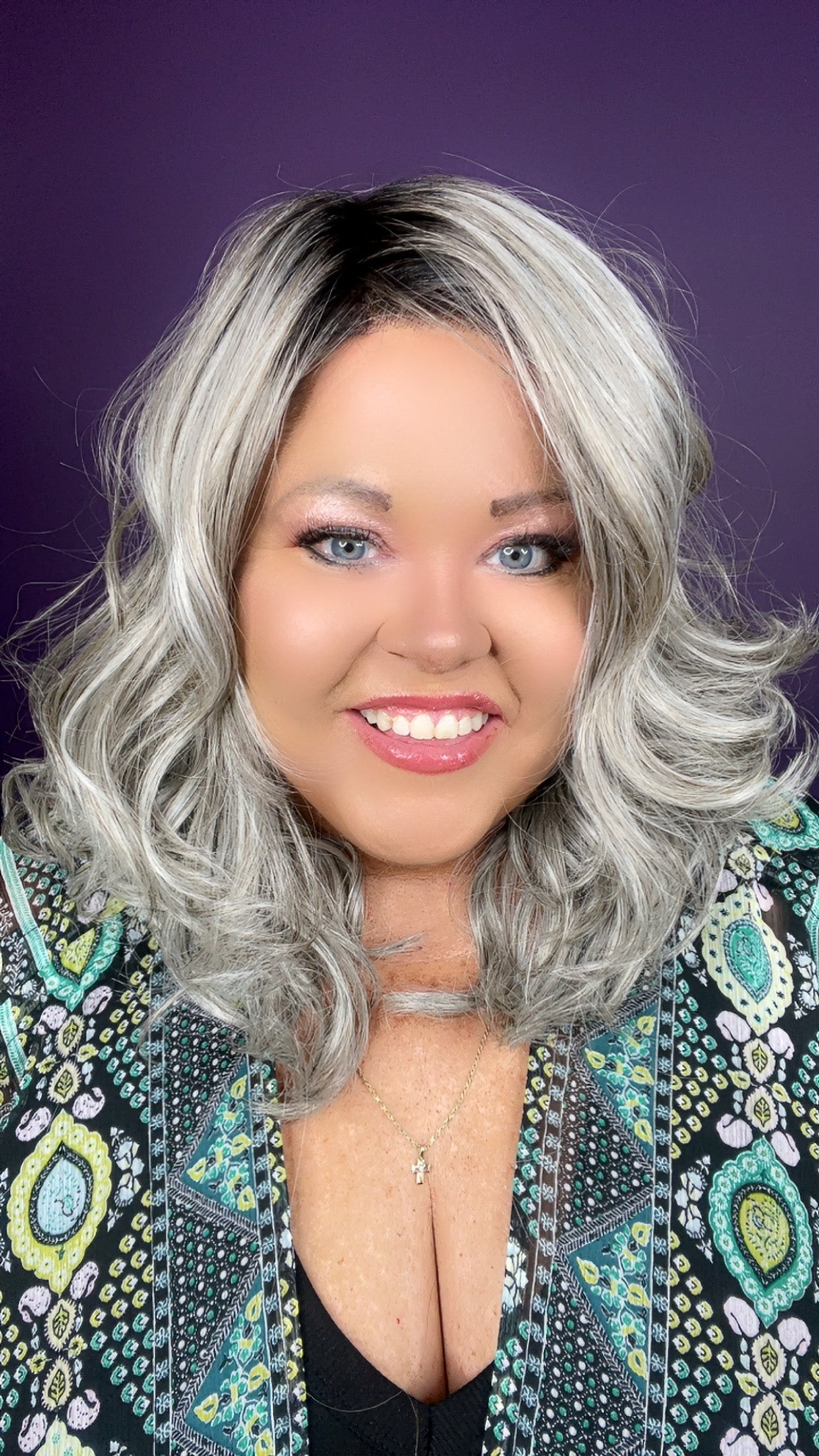 Mina Smoked Silver Cream Signature Luxury Wig HS PA1