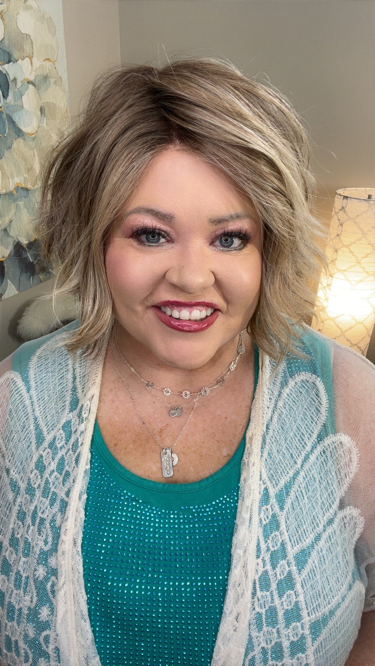 Erin – Luxury Wig by Chic Lifestyle Shown in Chai Tea Latte.