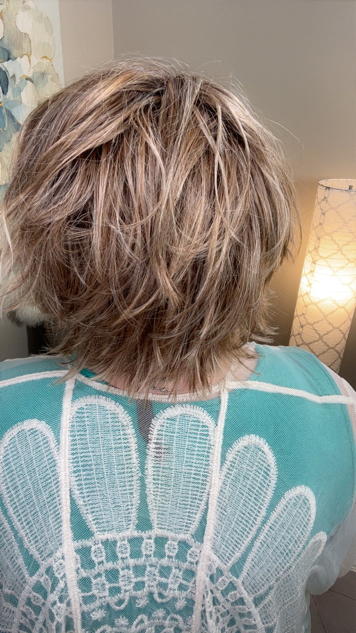 Erin – Luxury Wig by Chic Lifestyle Shown in Chai Tea Latte.