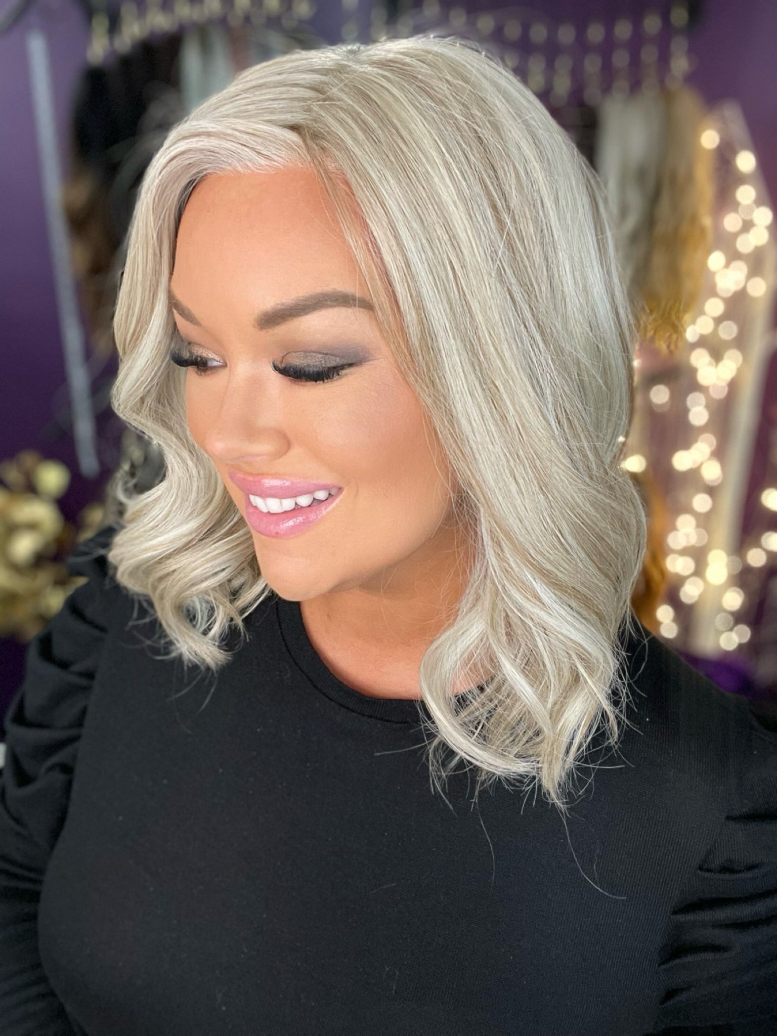 Bille Marshmallow Cream HT HS Platinum Luxury Wig Sample A Not Returnable
