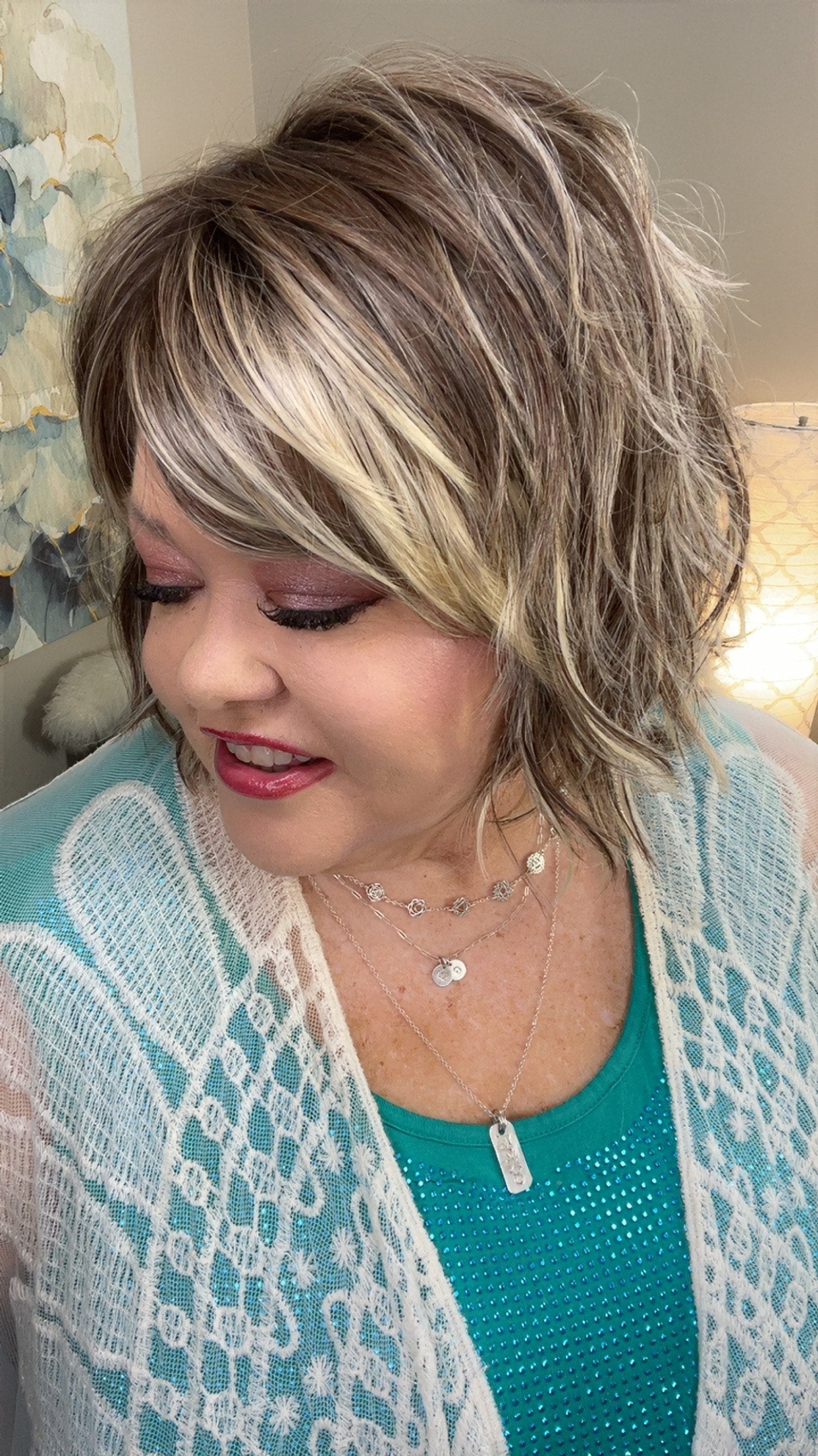Felicity – Luxury Wig by Chic Lifestyle Shown in Maple Sugar Drizzle.