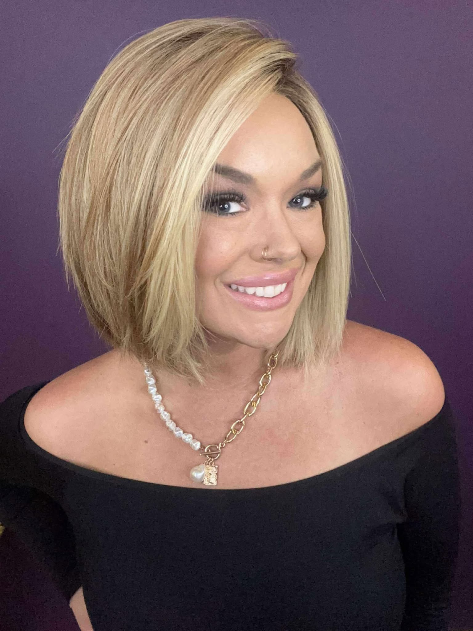 Gabby – Luxury Wig by Chic Lifestyle Shown in Endless Carribean Sunset.