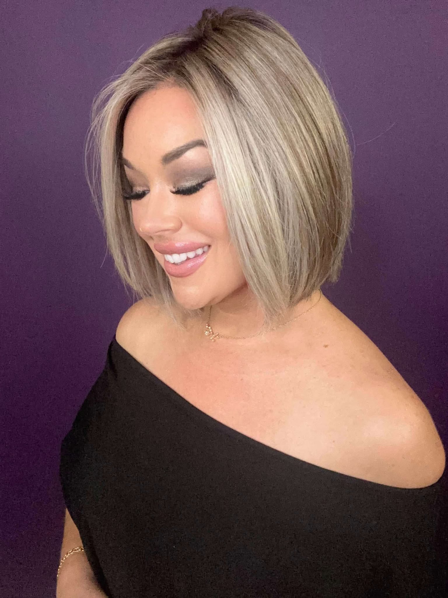 Gabby – Luxury Wig by Chic Lifestyle Shown in Silver Fox.