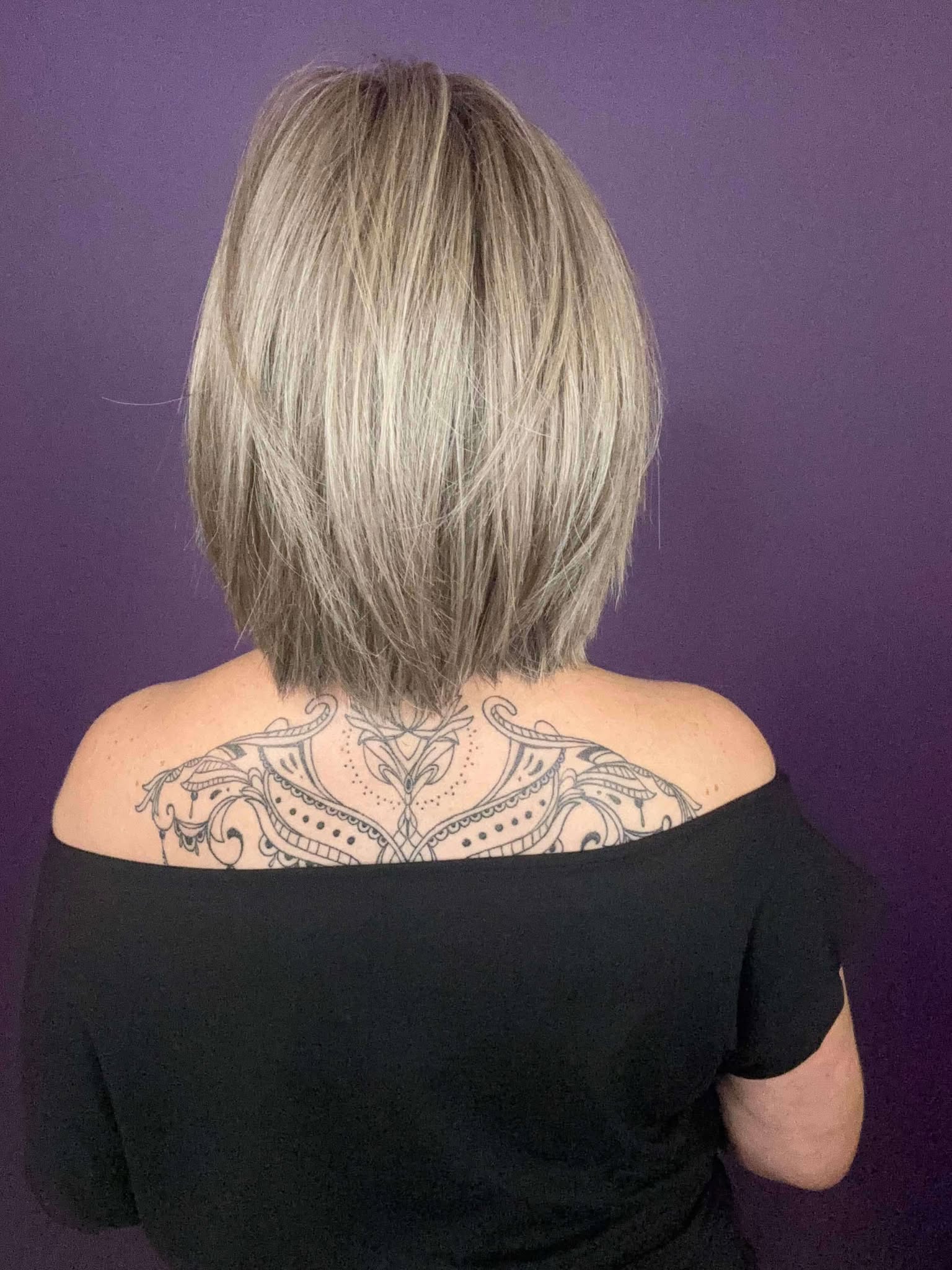 Gabby – Luxury Wig by Chic Lifestyle Shown in Silver Fox.