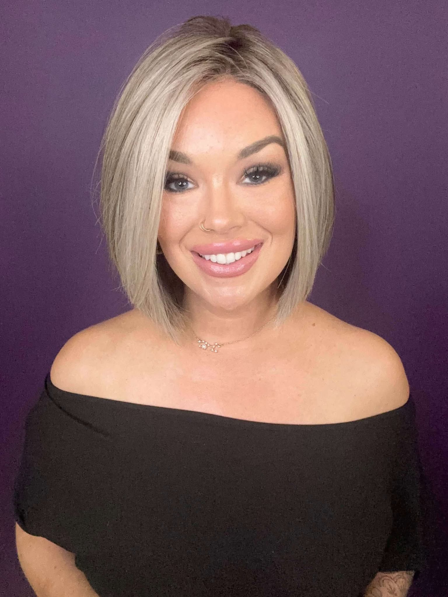 Gabby – Luxury Wig by Chic Lifestyle Shown in Silver Fox.
