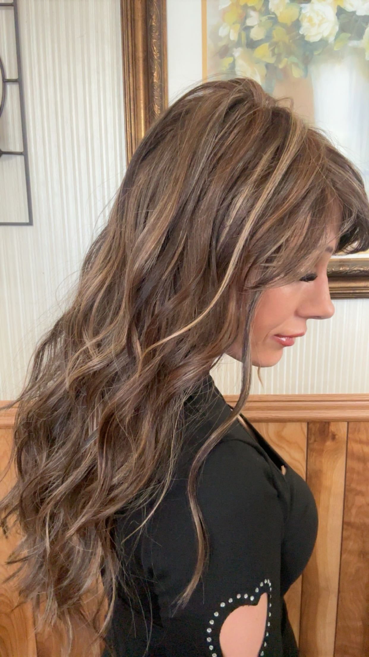 Georgia – Comfort Luxury Wig by Chic Lifestyle Shown in Chocolate Truffle.