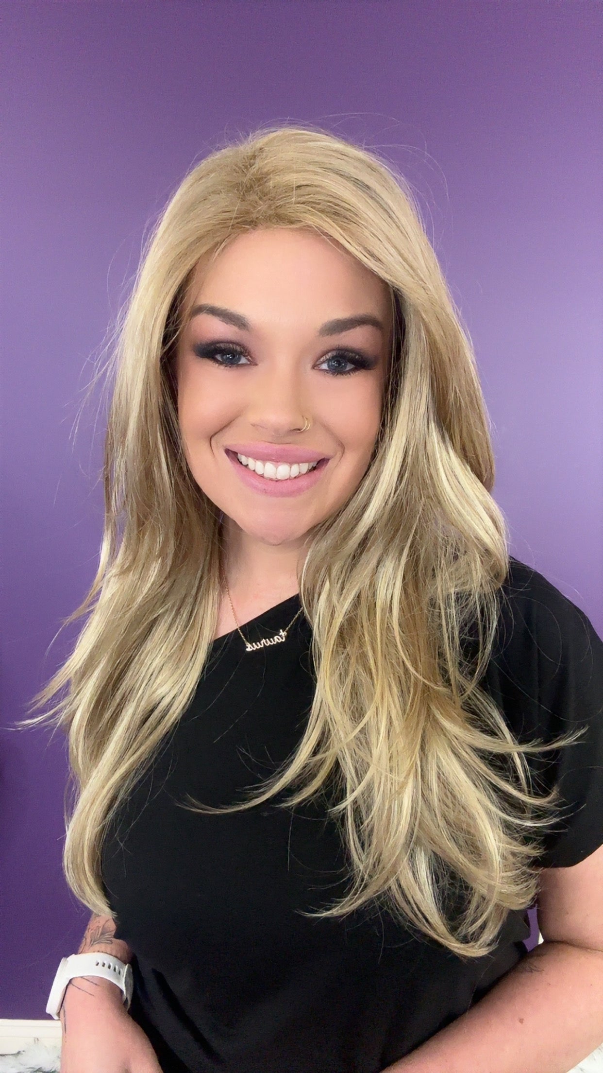 Lucy Satin Gold NHS Premium Luxury Wig FL1